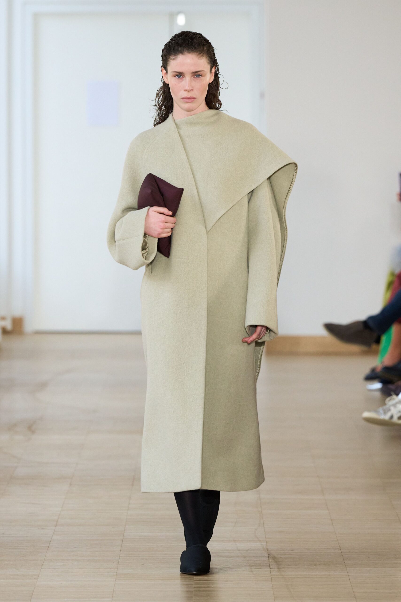 beige wool relaxed coat