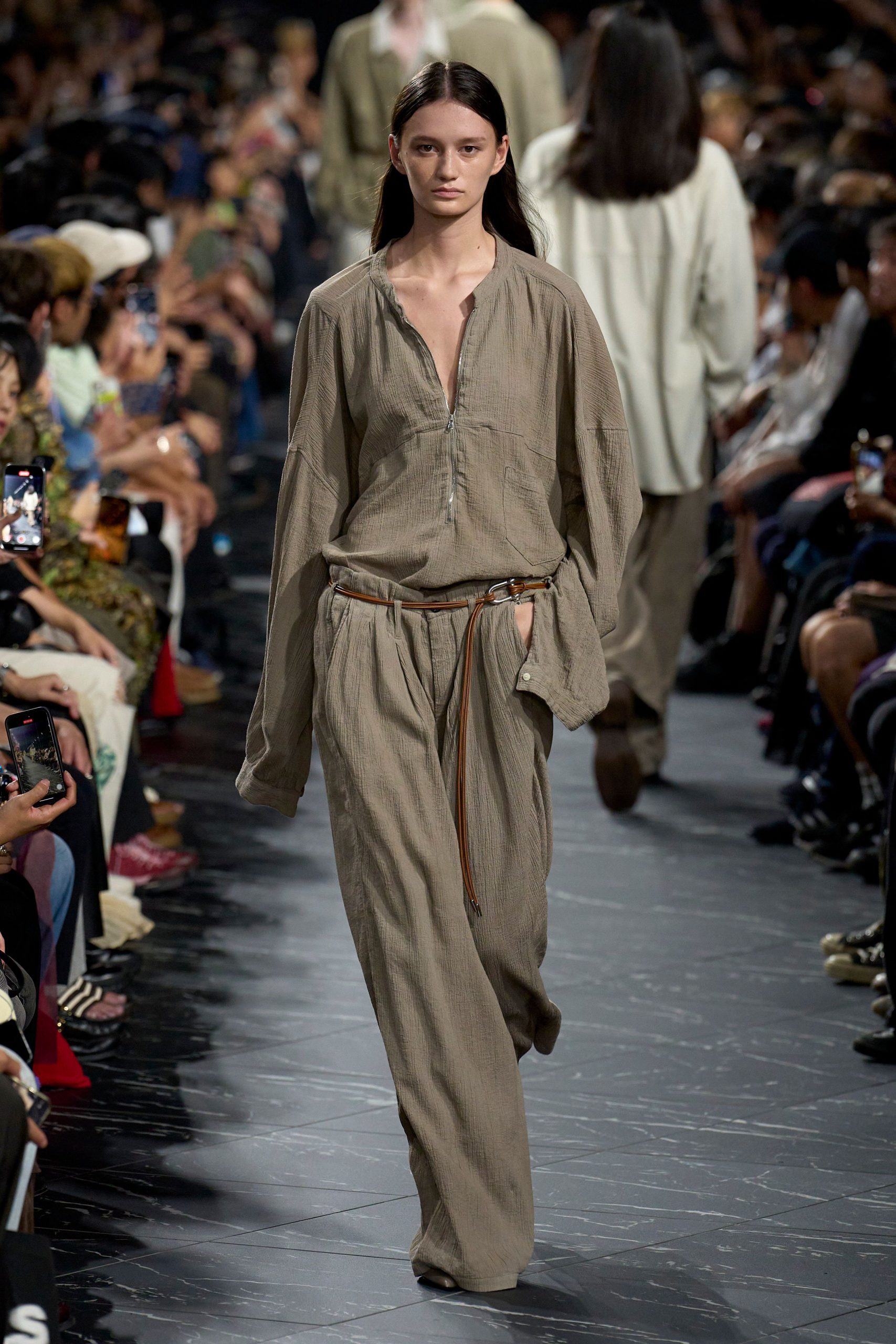 beige relaxed shirt and pants