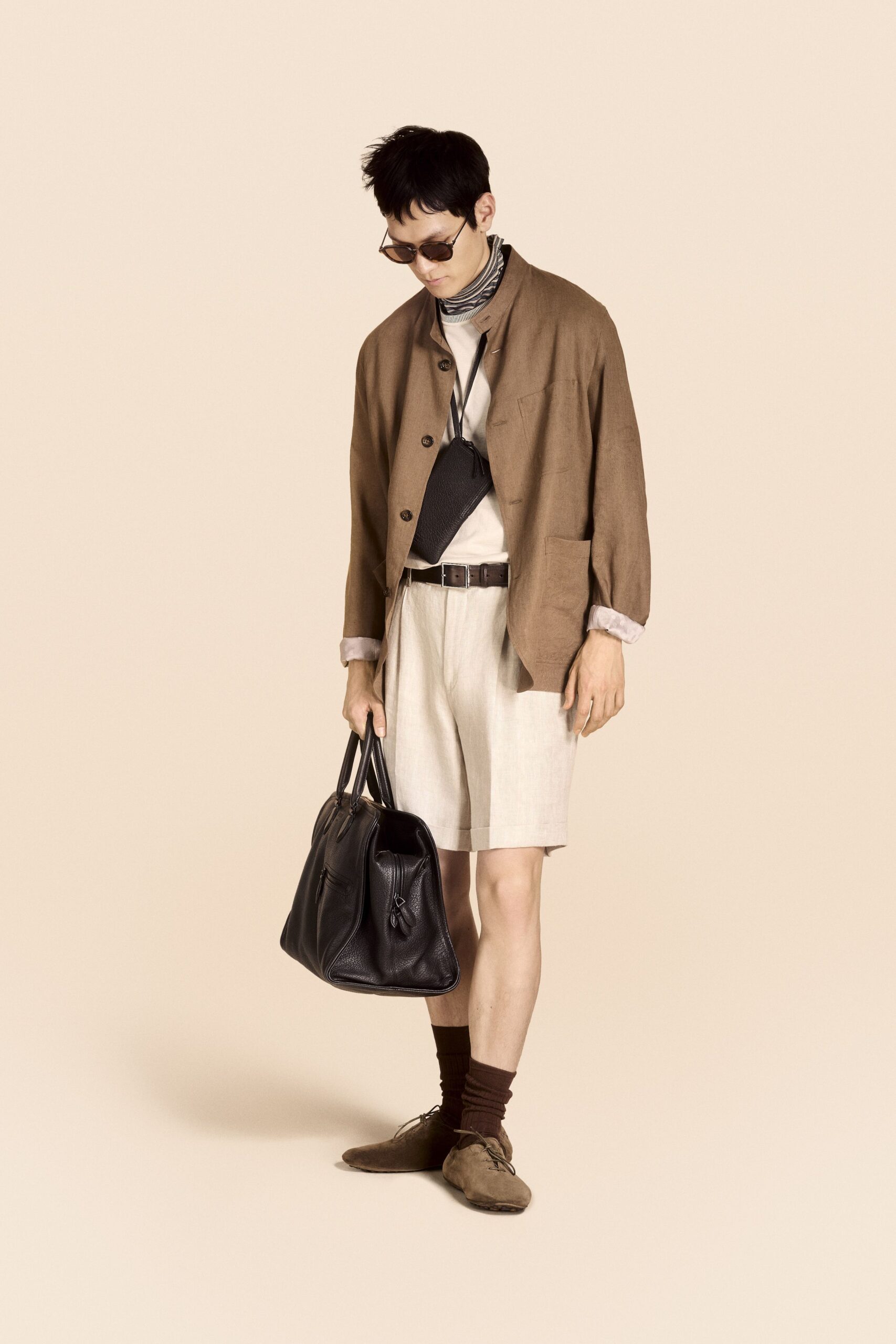 brown suede slim shoes