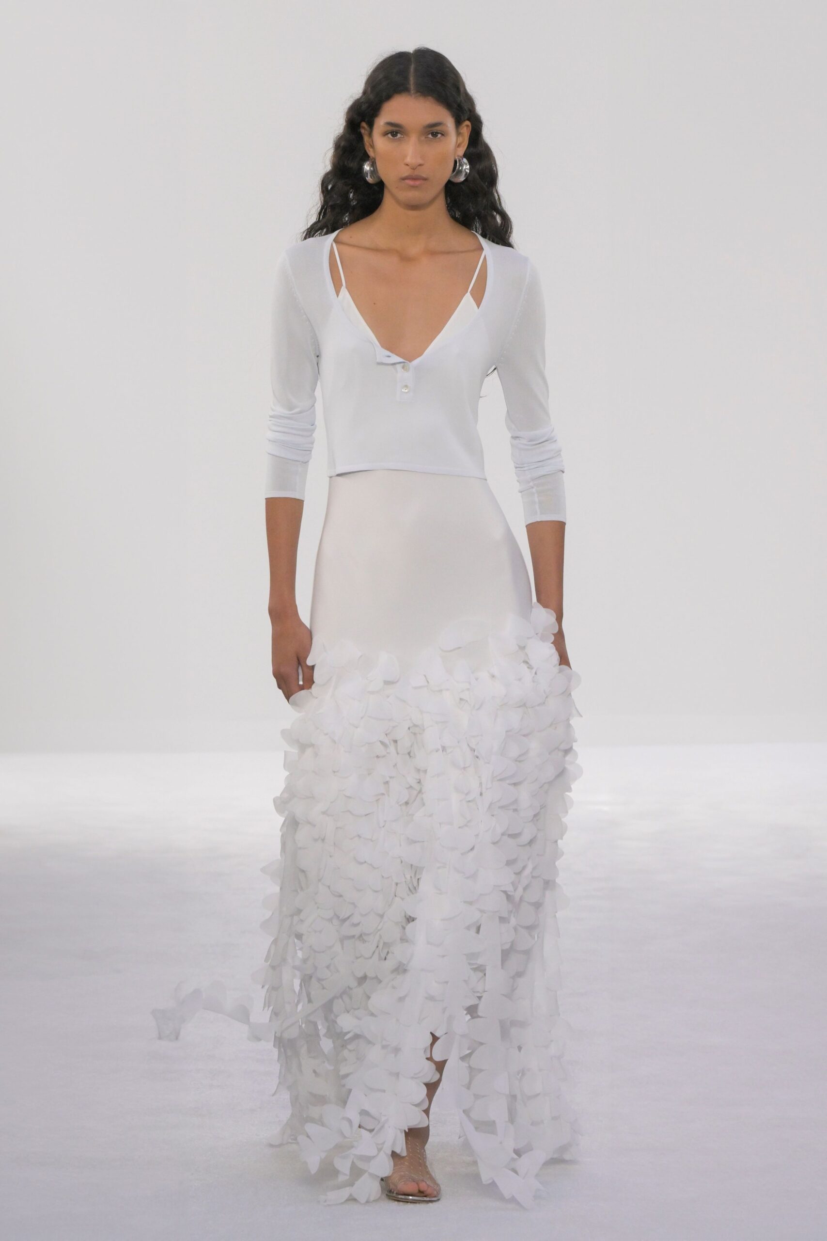 white silk maxi dress