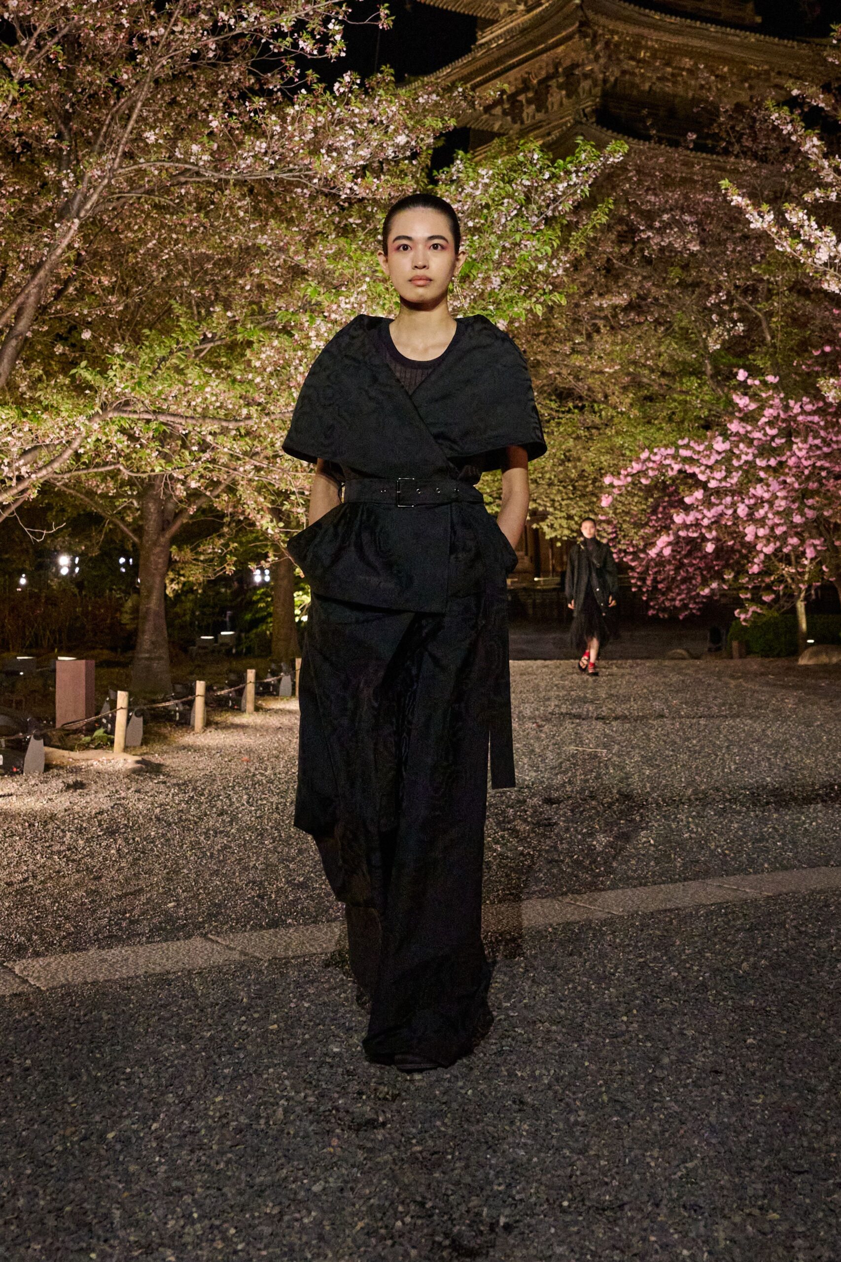 black silk sleeveless dress