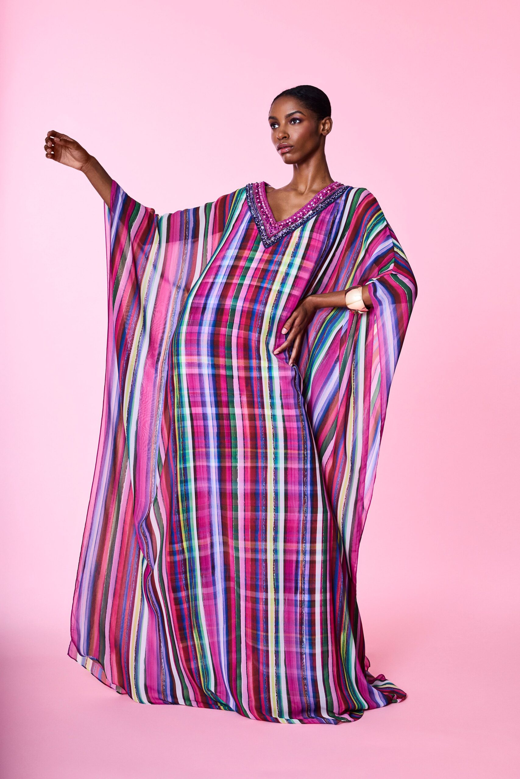 colorful flowing maxi dress