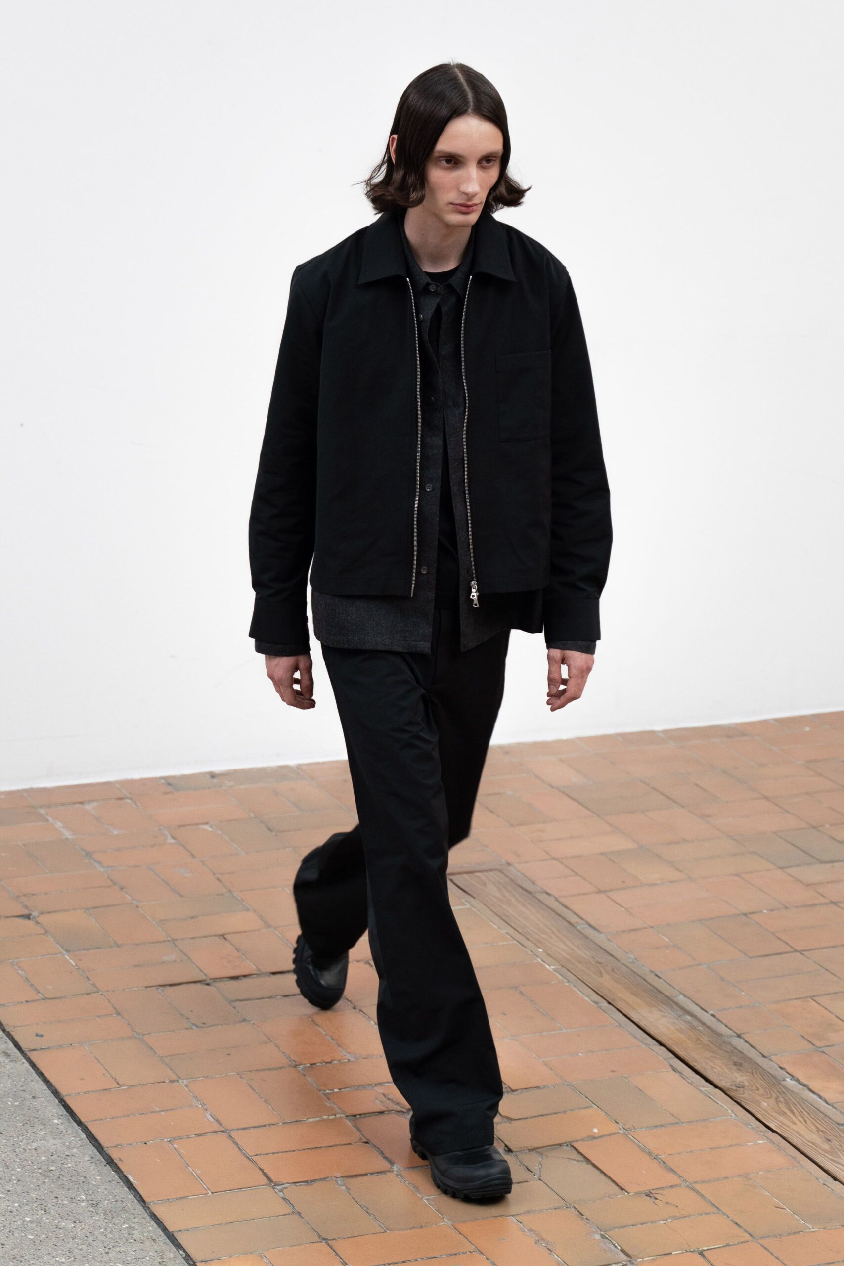 black relaxed jacket and pants