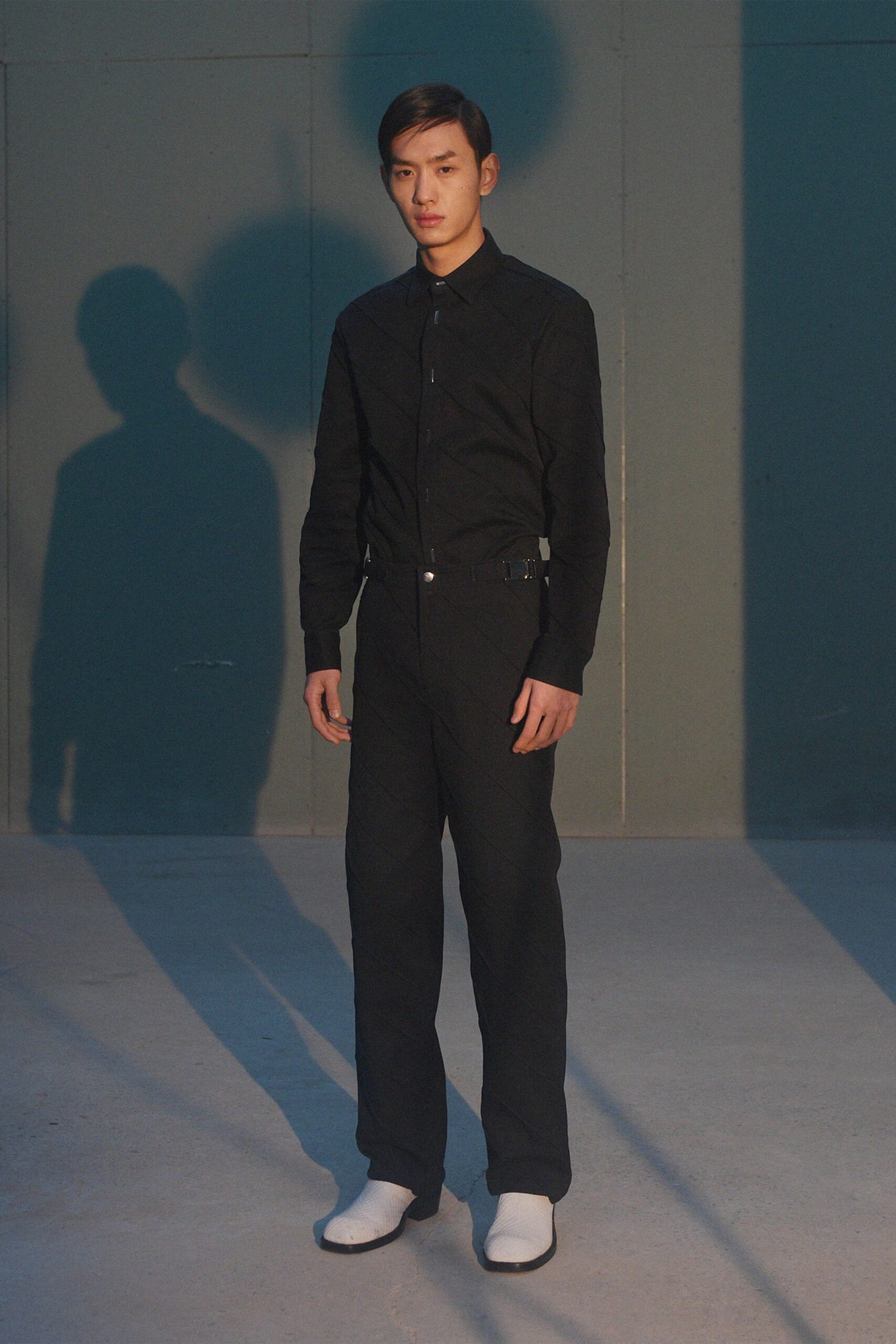 black belted utility jumpsuit