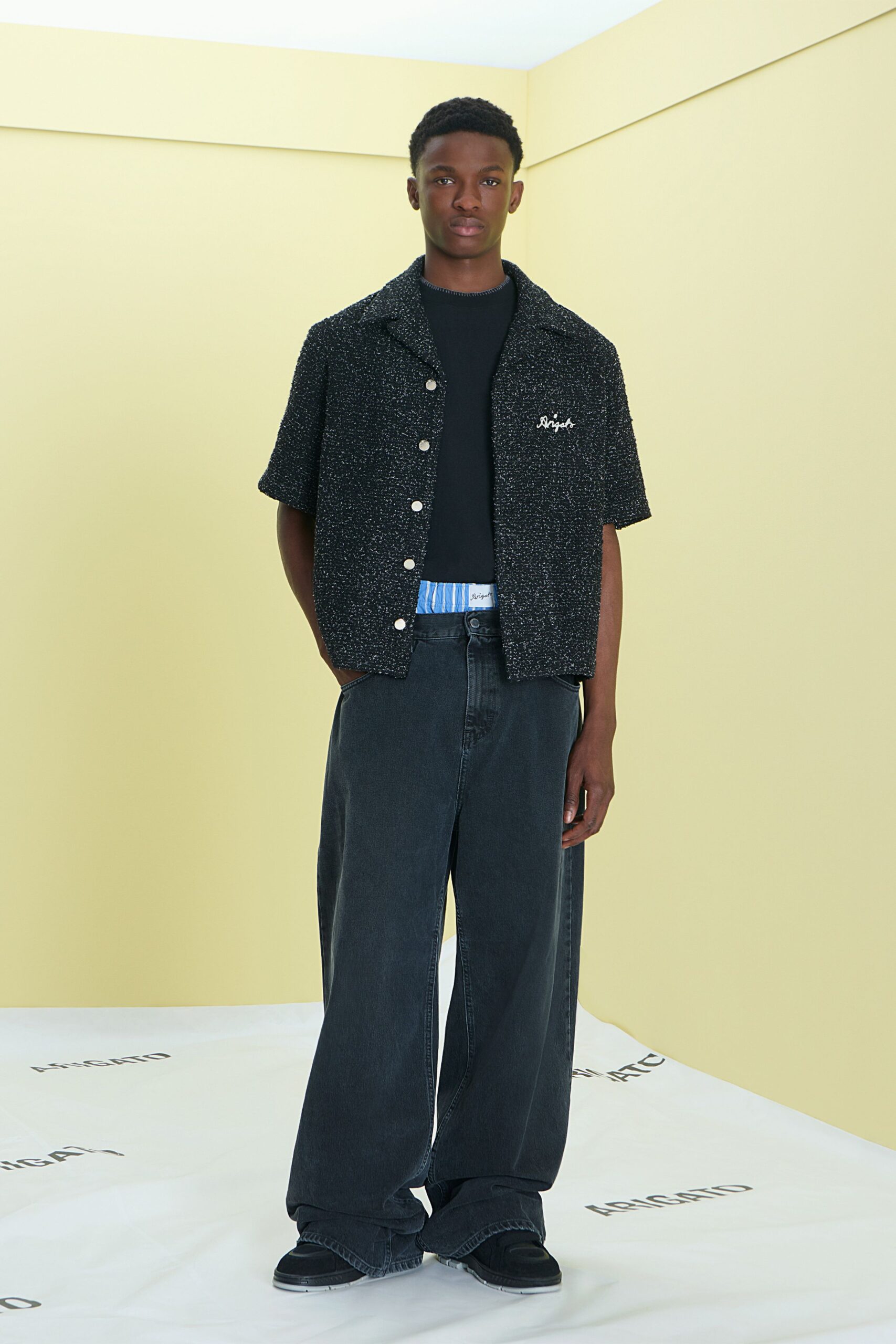 black relaxed shirt and pants