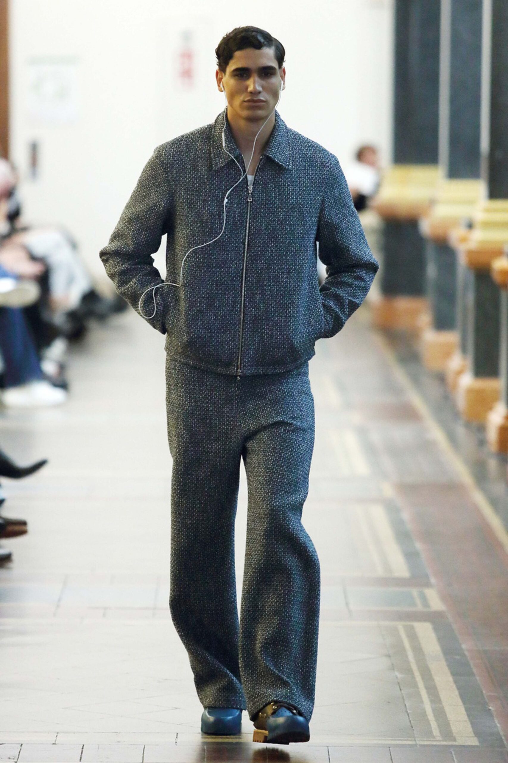blue cotton jacket and pants