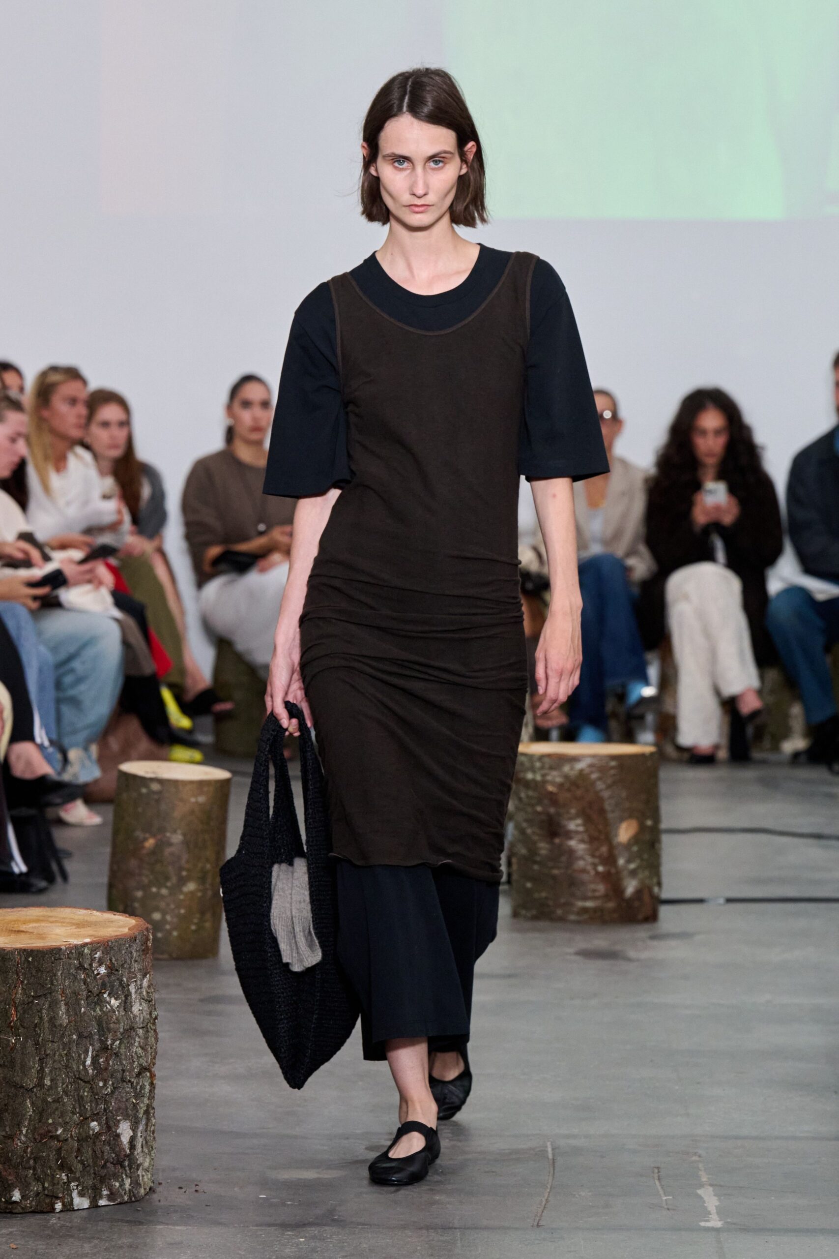 black fitted midi dress with top