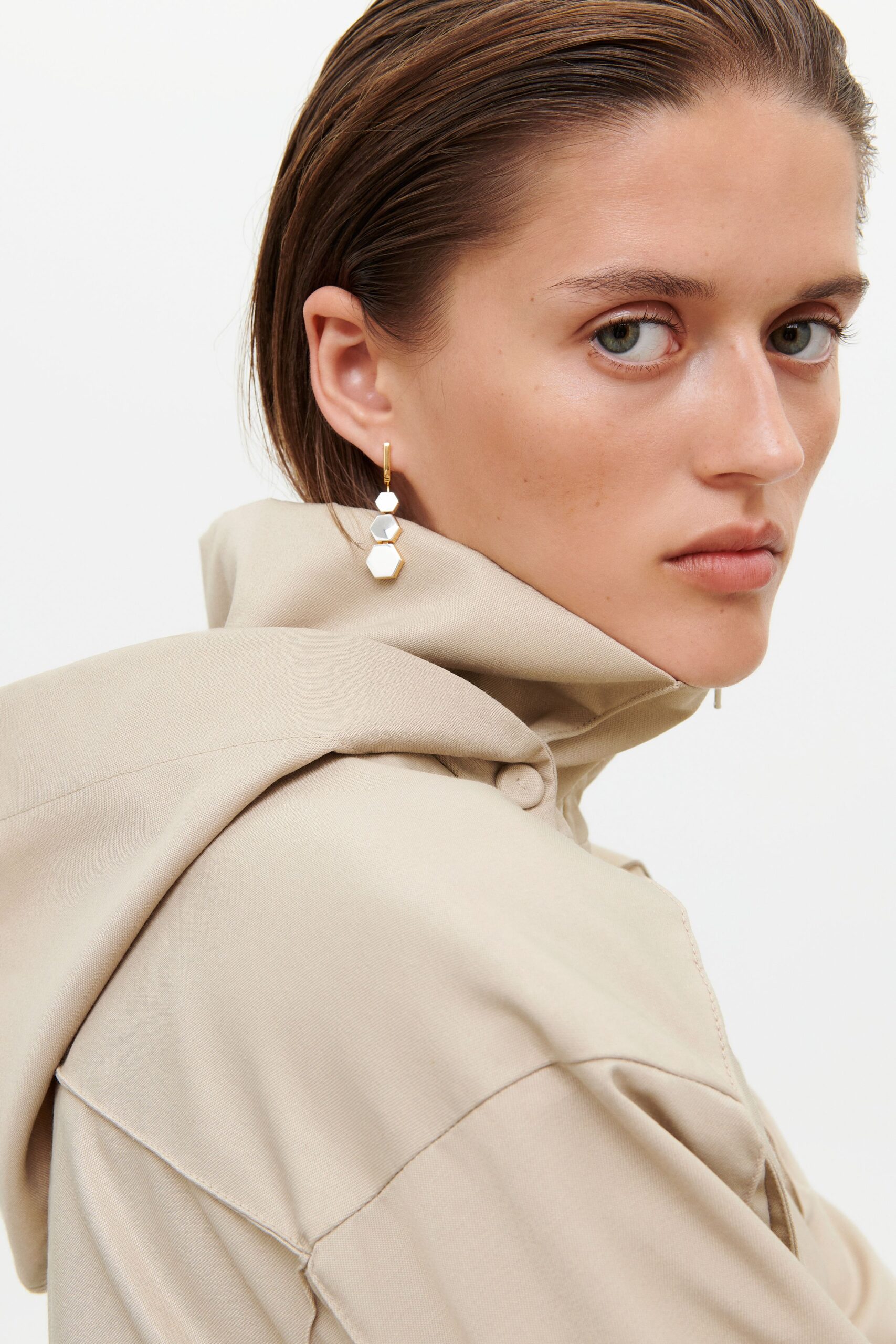 beige relaxed hoodie