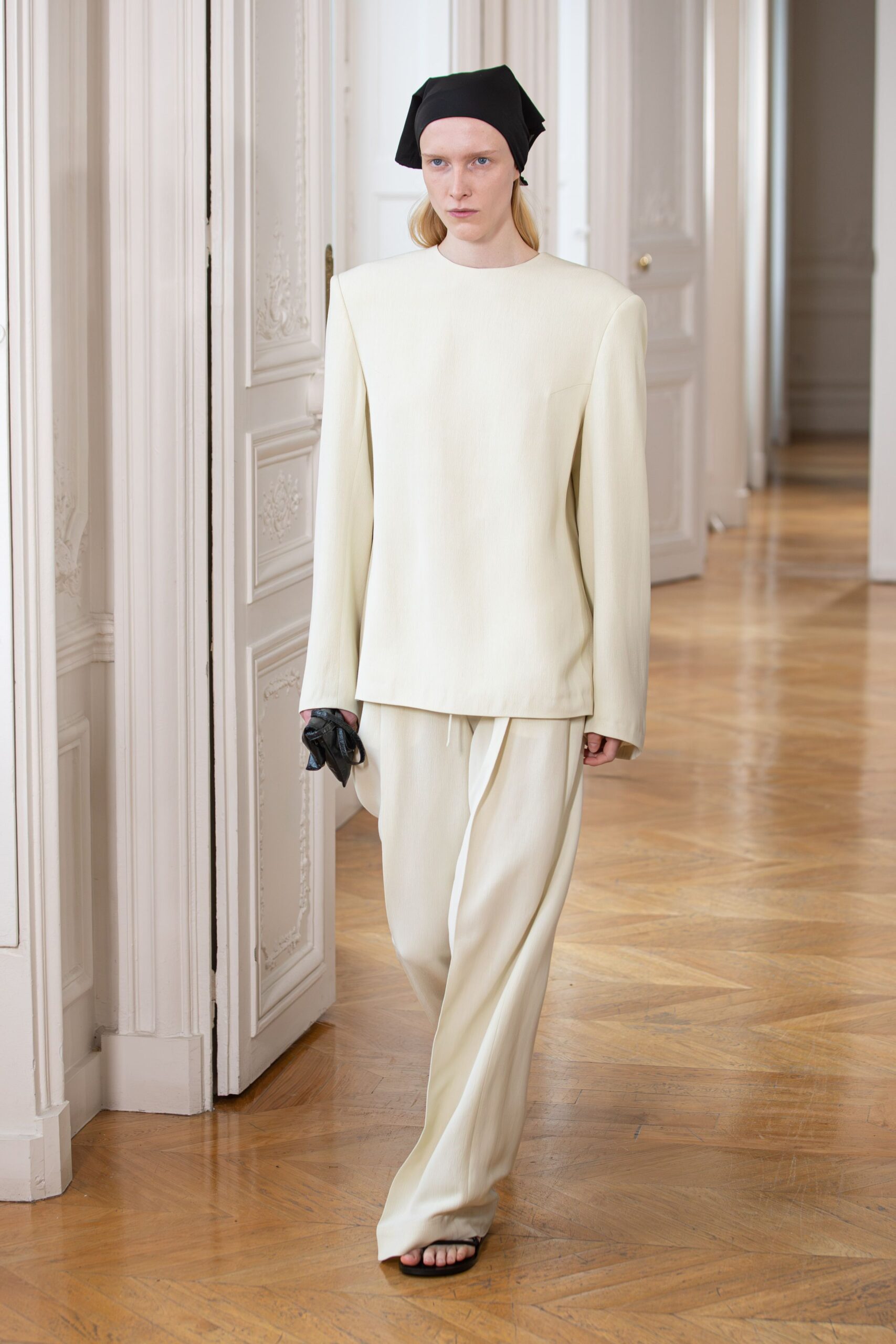 white relaxed top and pants