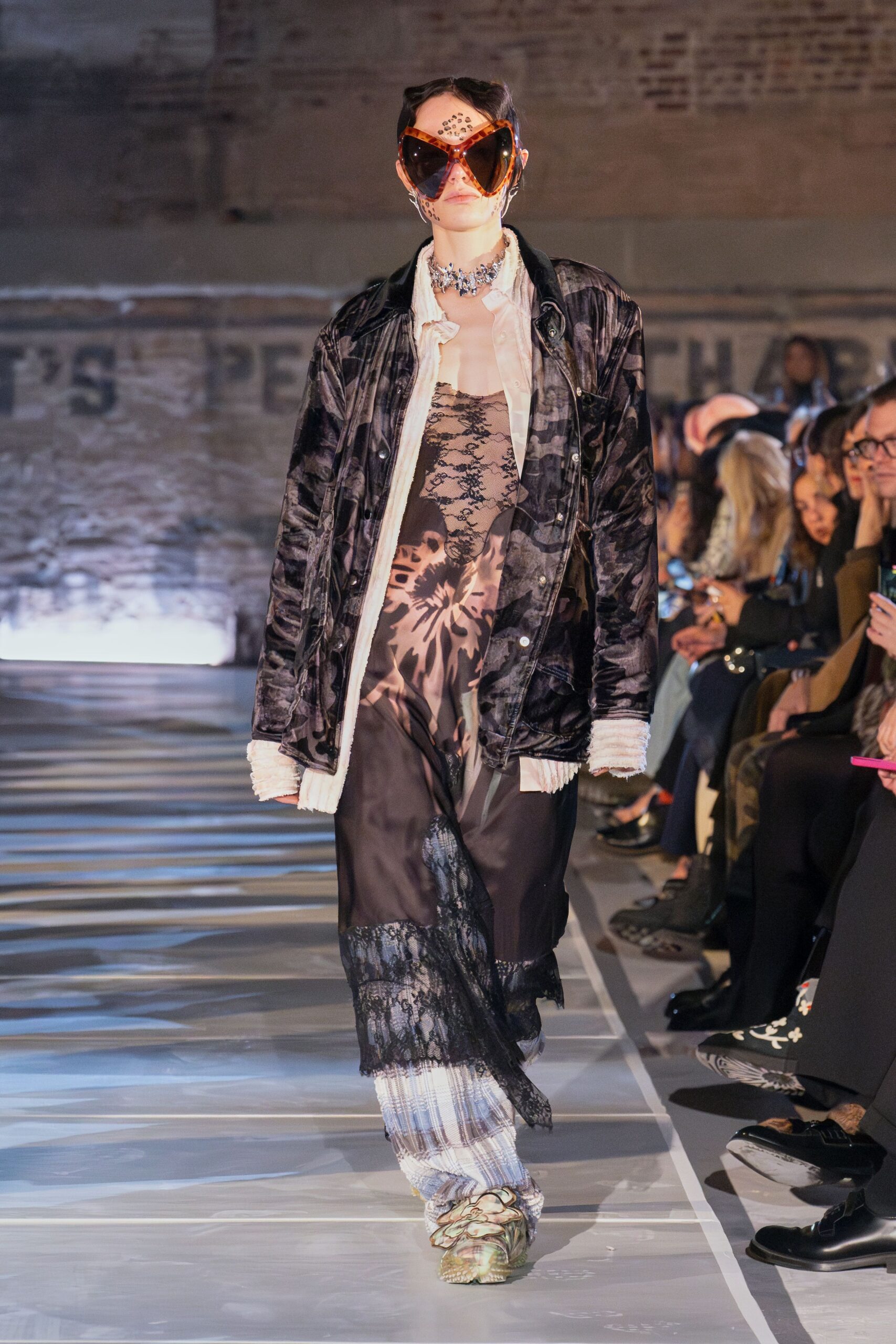 black velvet jacket with printed top