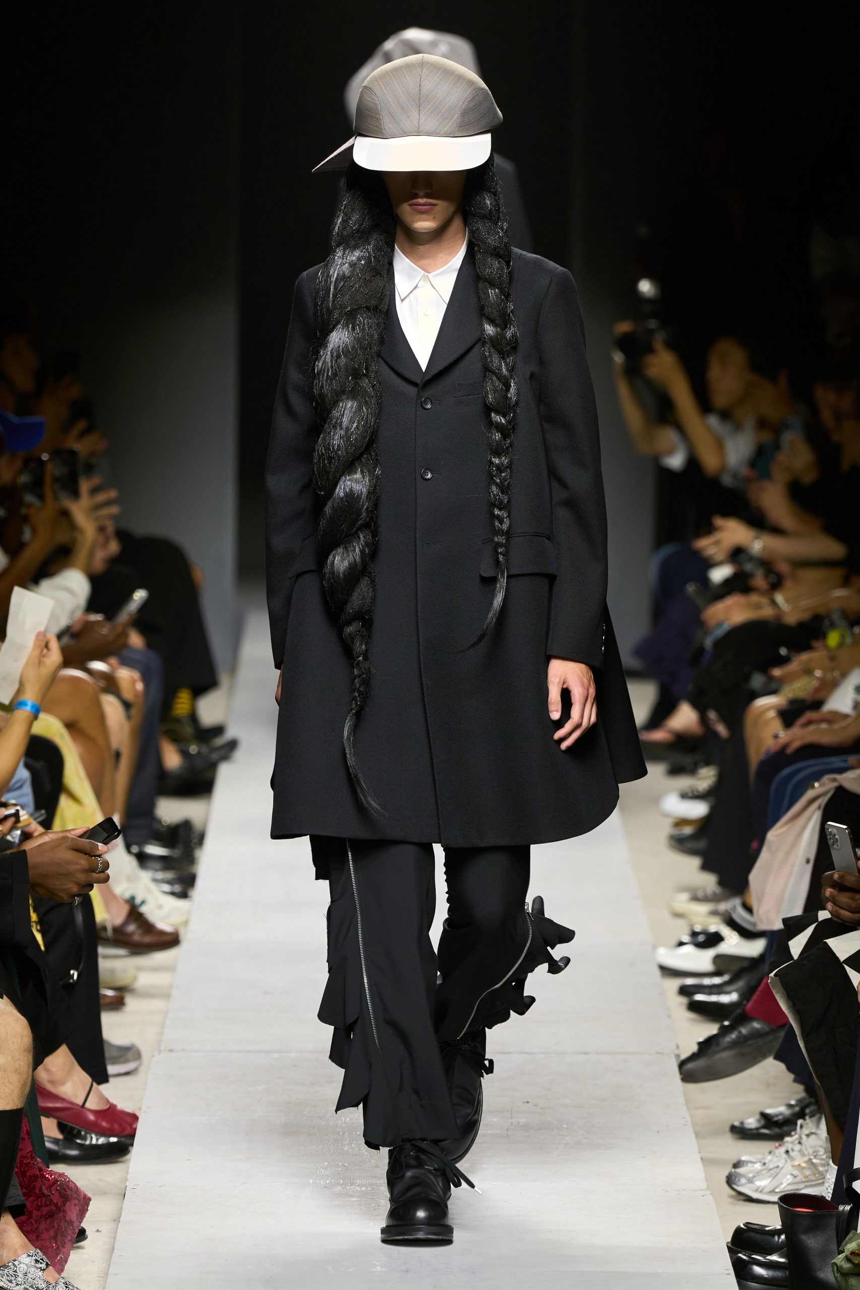 black cotton fitted flared pants