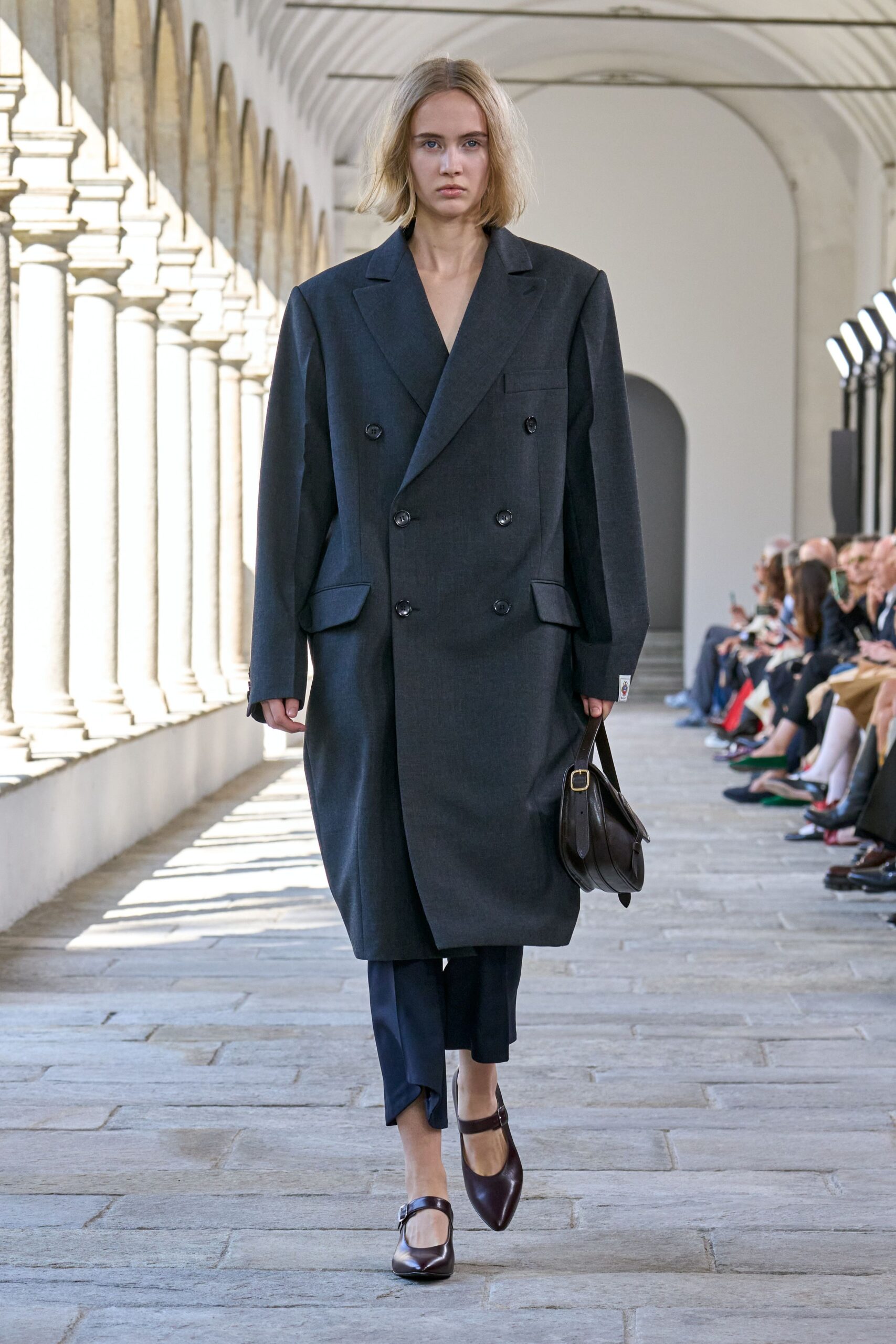 oversized black wool coat