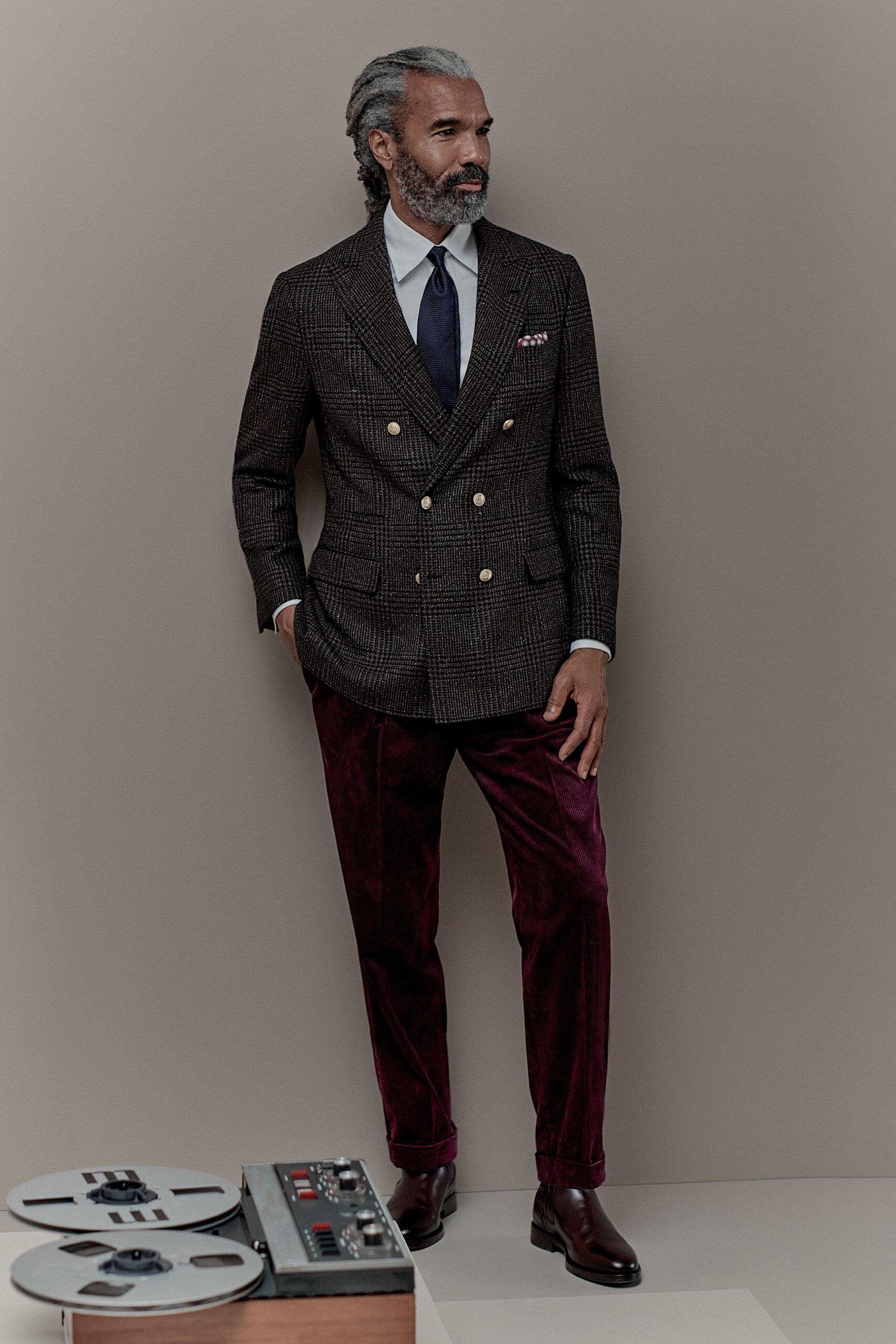 purple velvet slim straight-leg pants