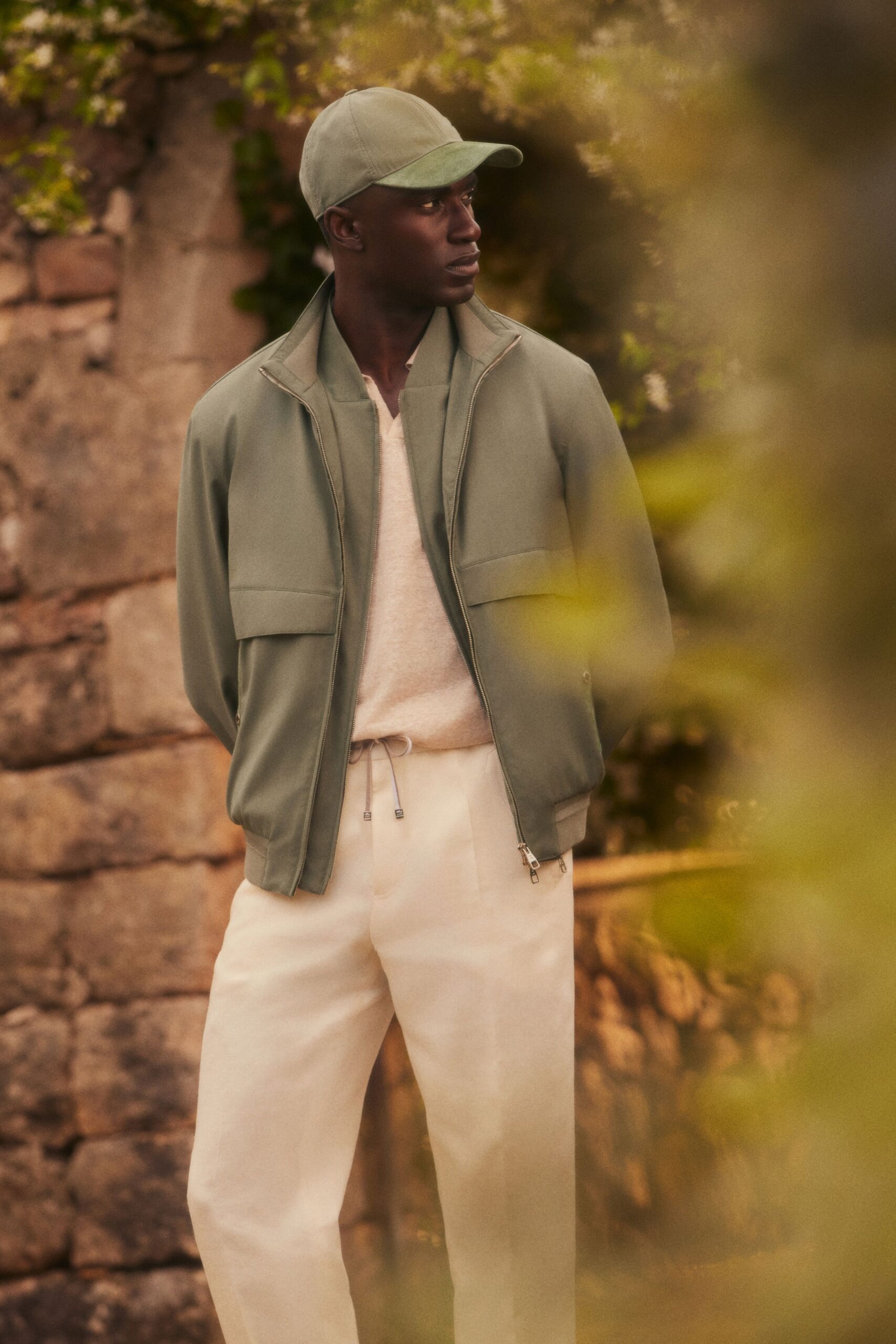 ivory cotton relaxed pants