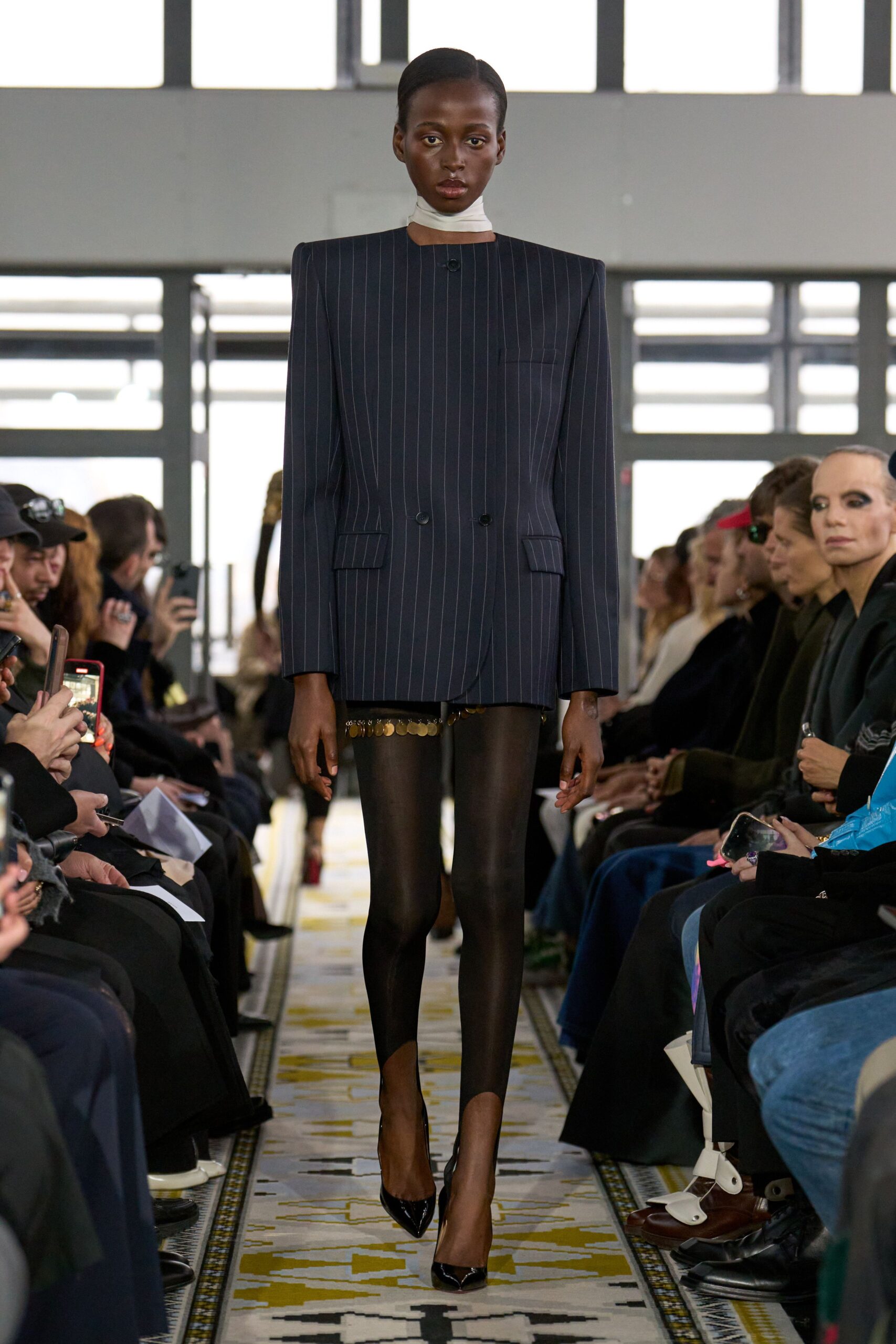 black striped blazer with shorts