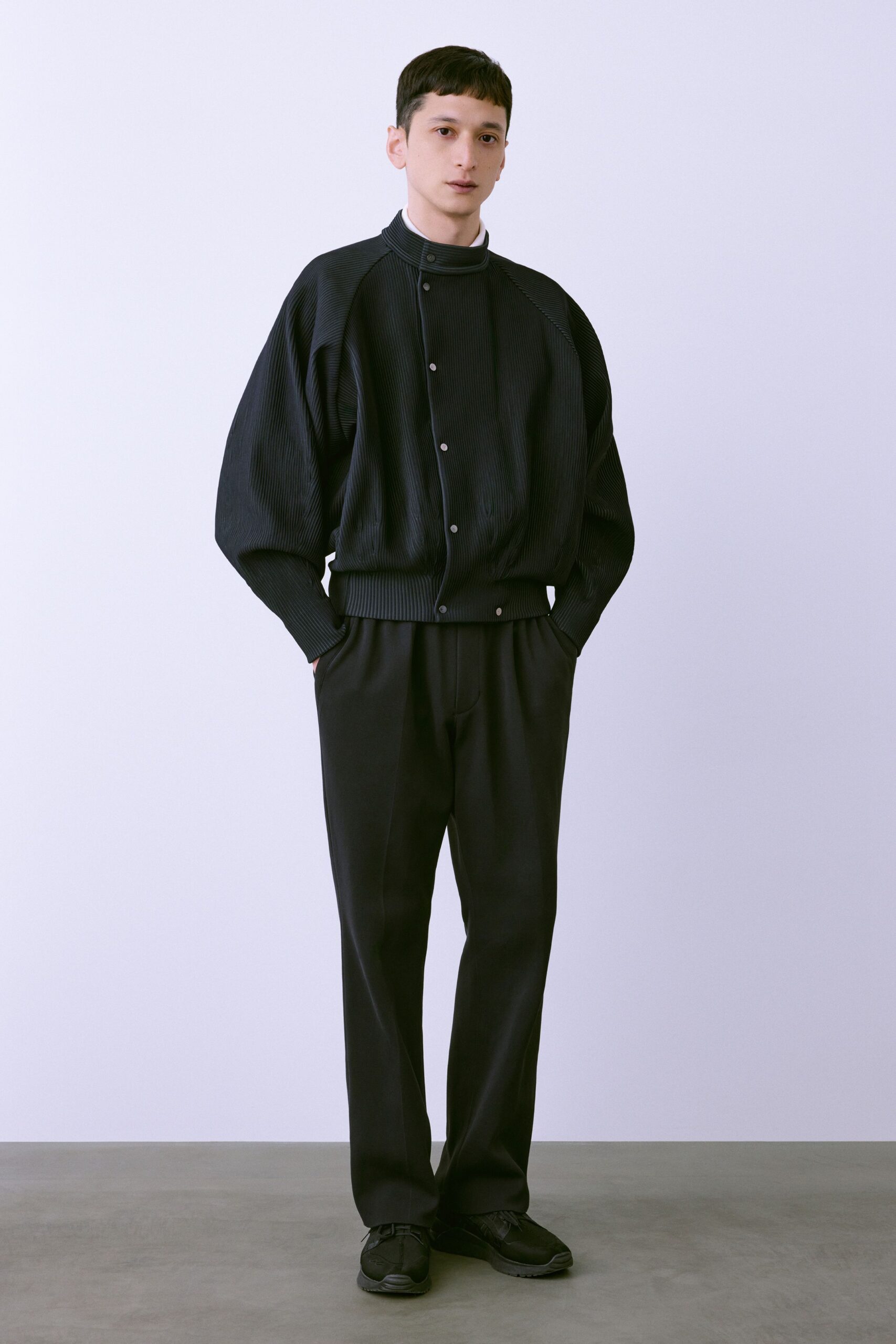 black relaxed jacket and pants