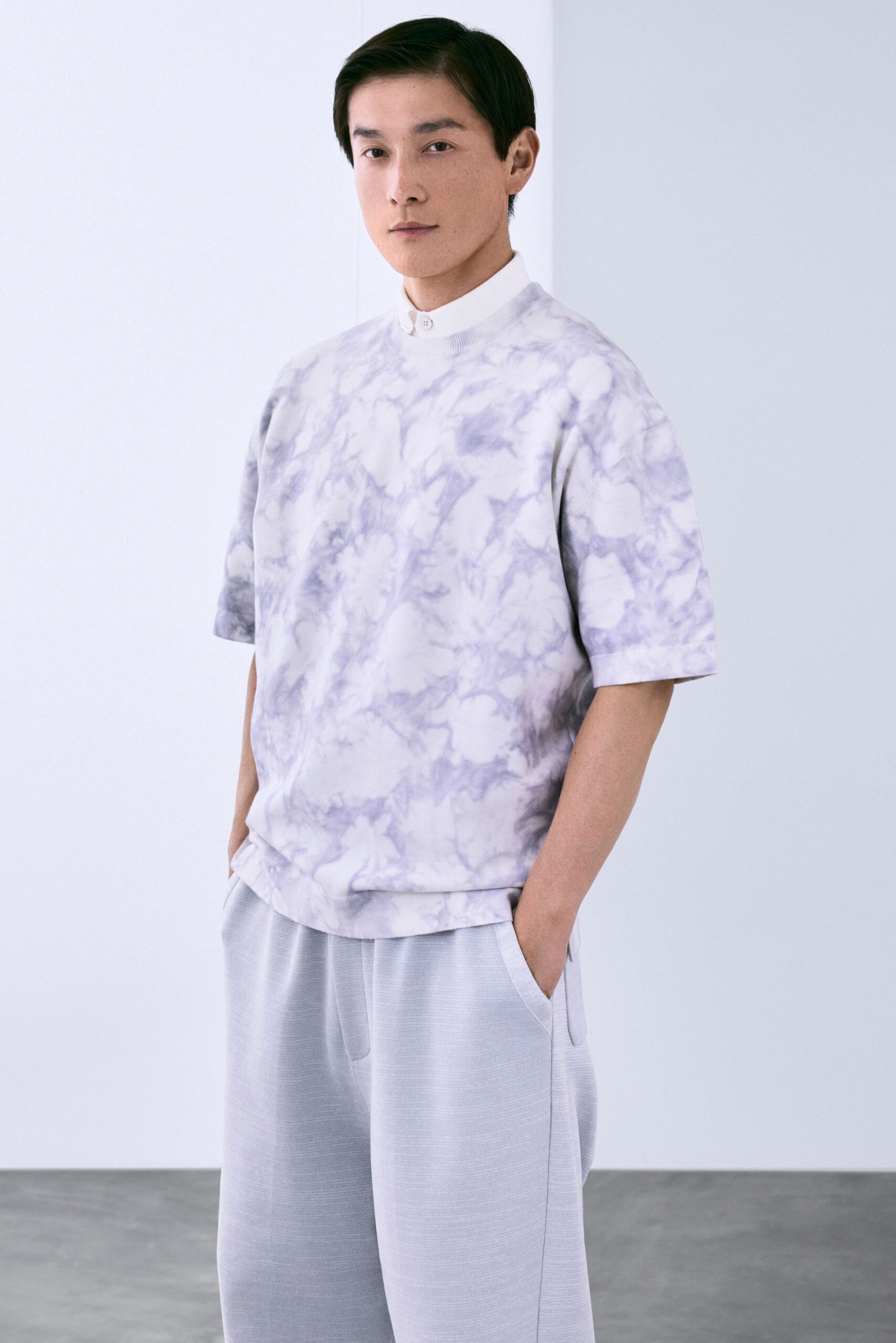 printed shirt with wide pants