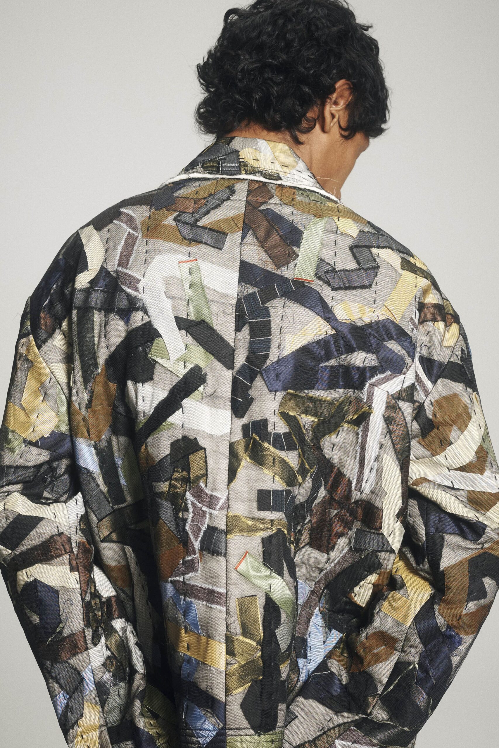 oversized patchwork jacket