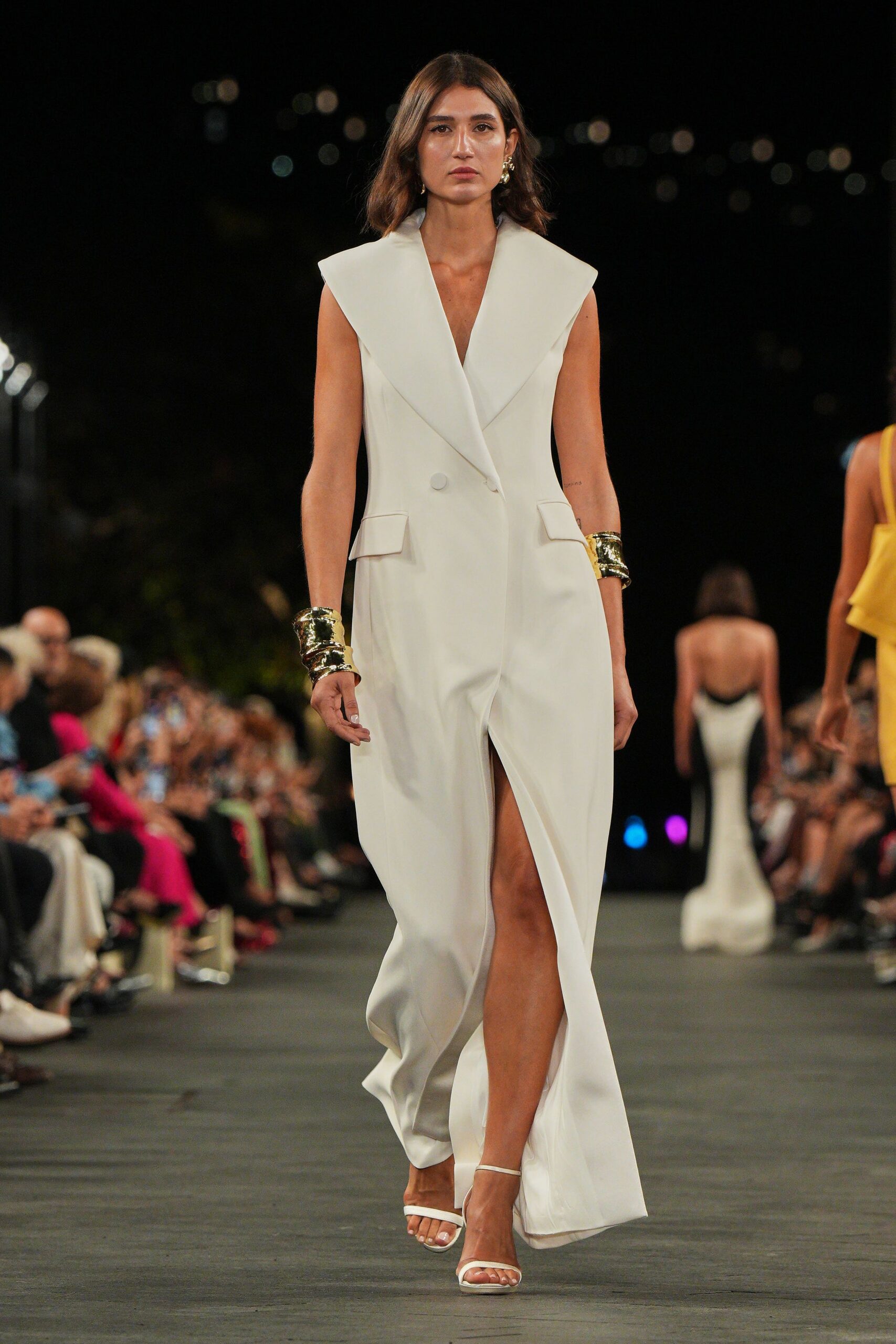 white sleeveless maxi dress