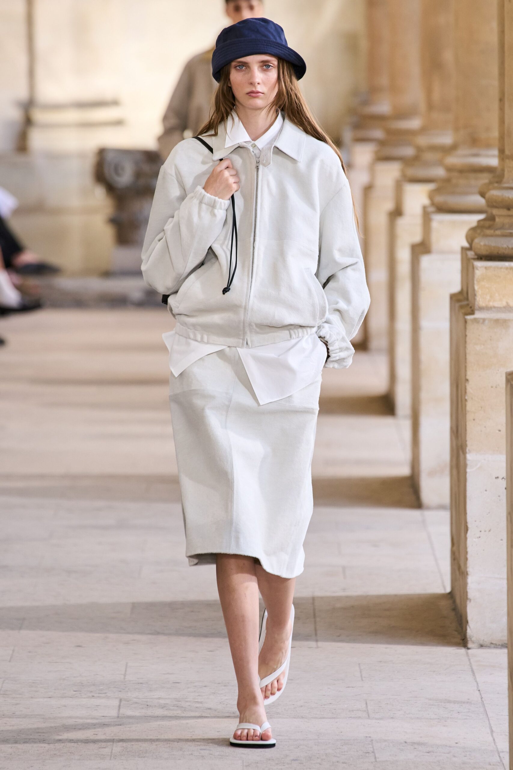 white leather slim sandals