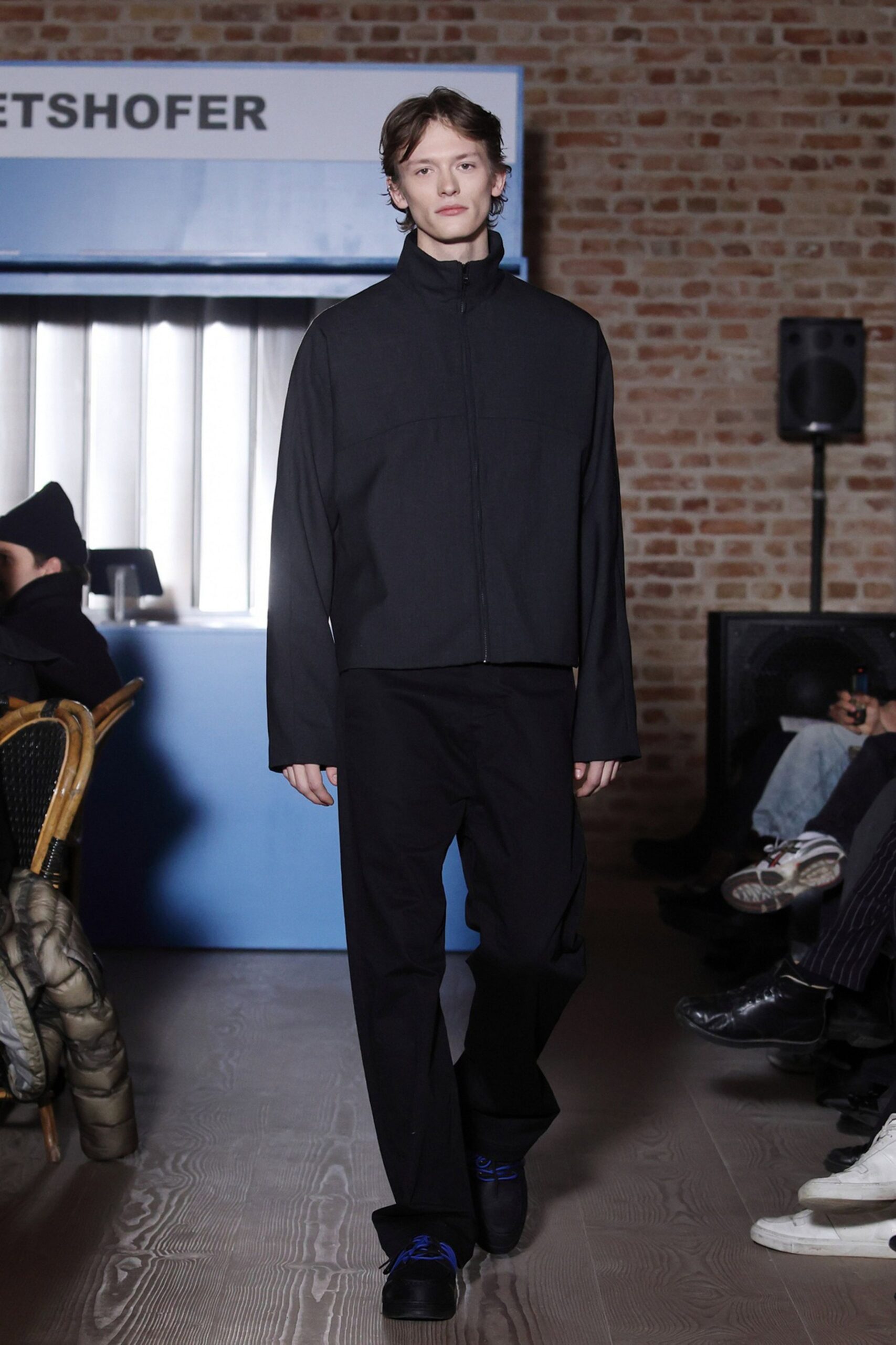 black relaxed jacket and pants