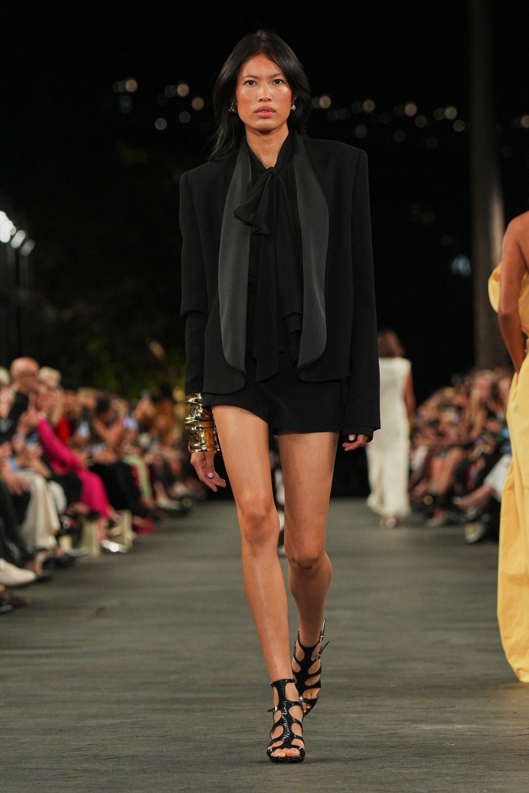 black blazer and shorts