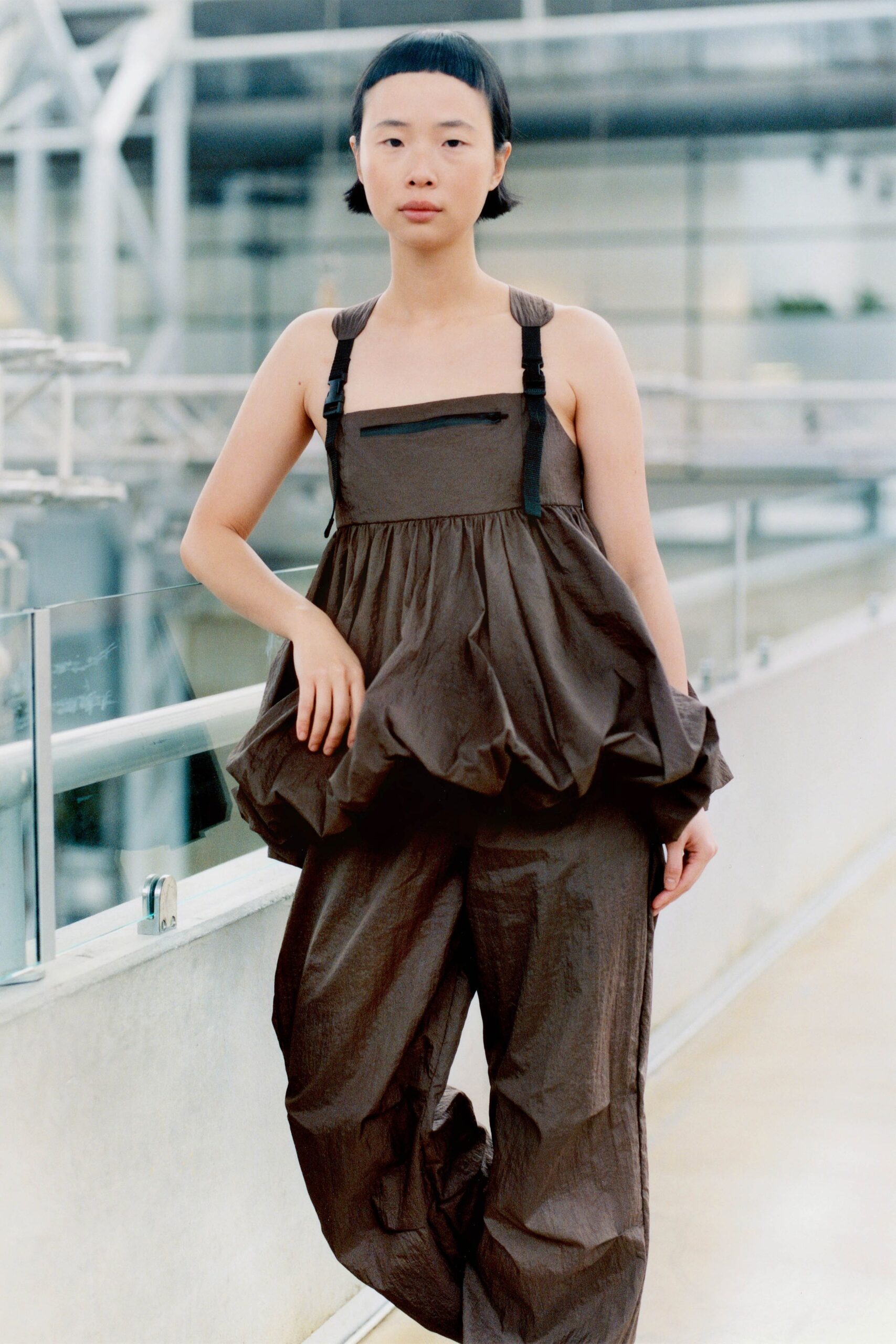brown relaxed top and pants