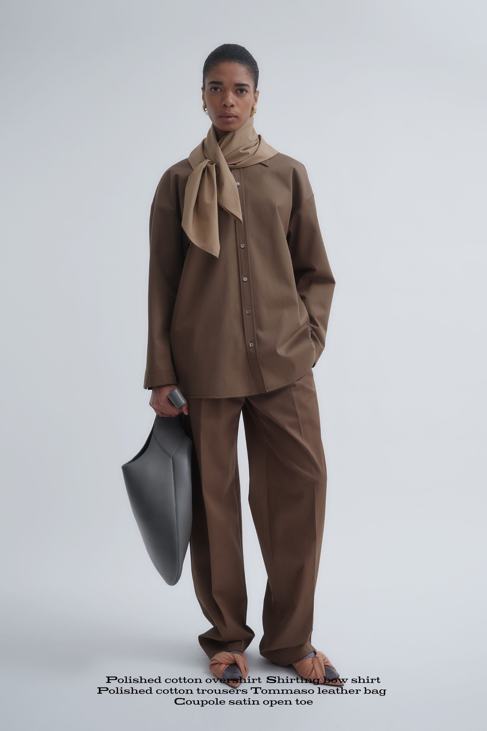 brown relaxed shirt and pants