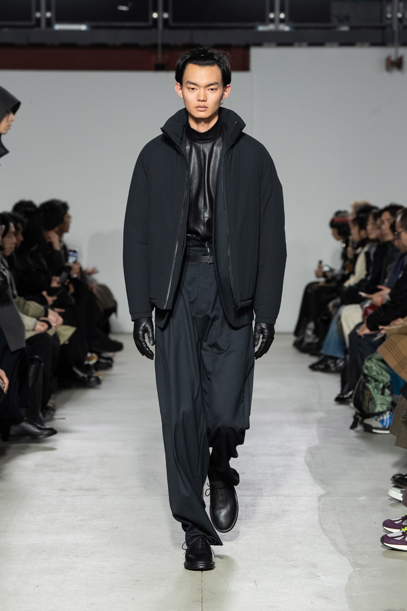 black relaxed jacket and fitted top