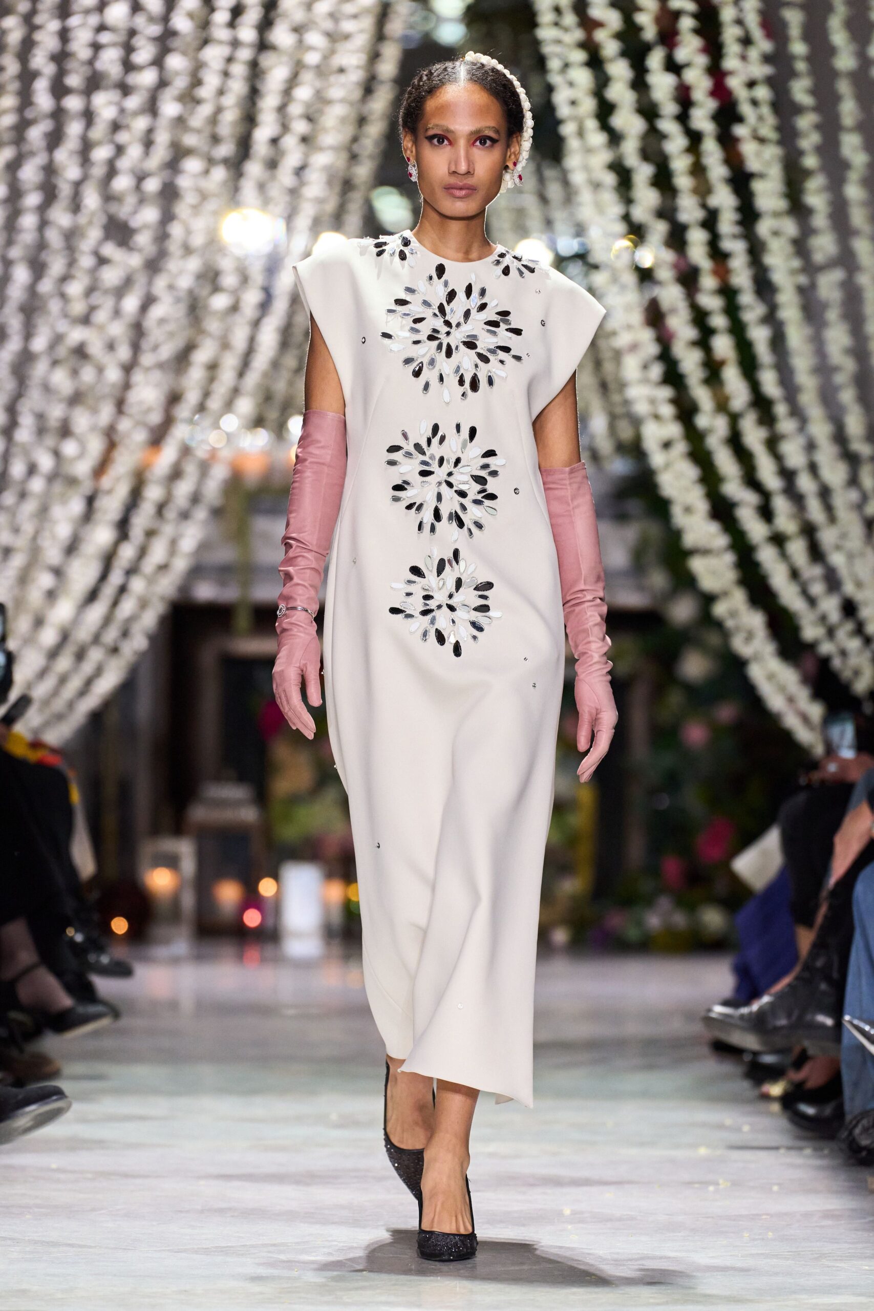 white embroidered midi dress