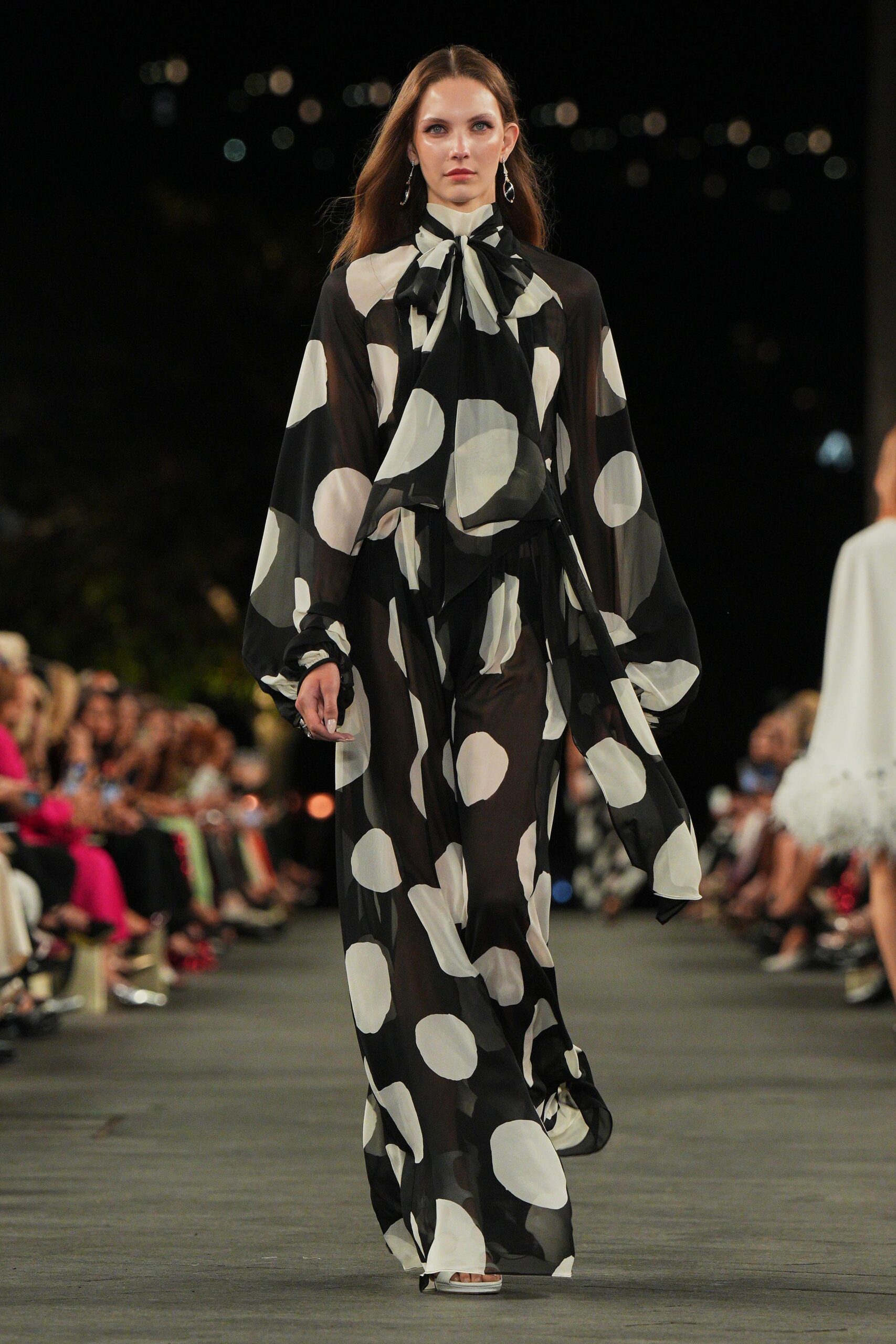 black and white printed jumpsuit