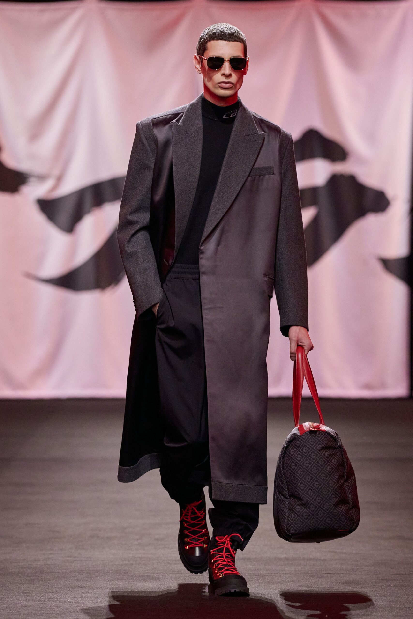 black gray wool coat