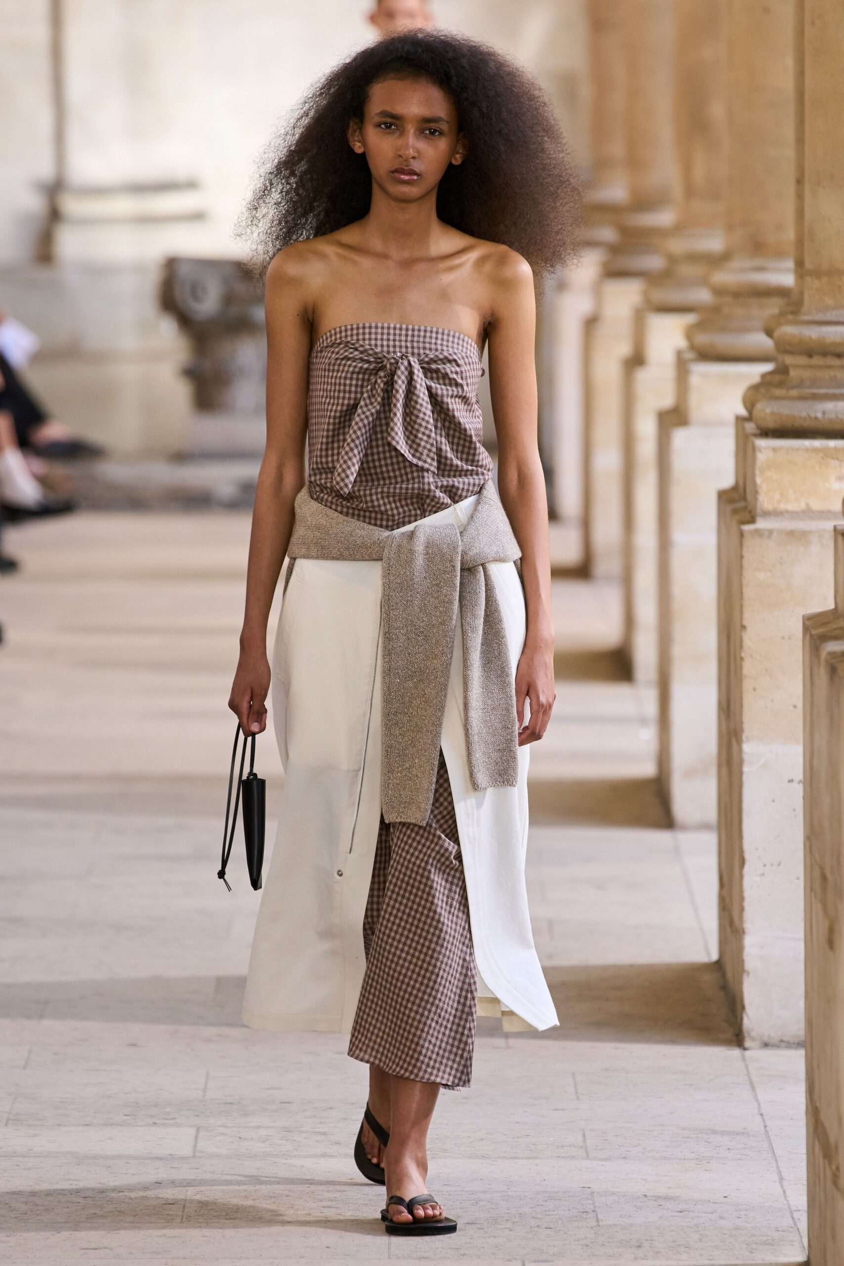 white knit structured layered draped midi skirt