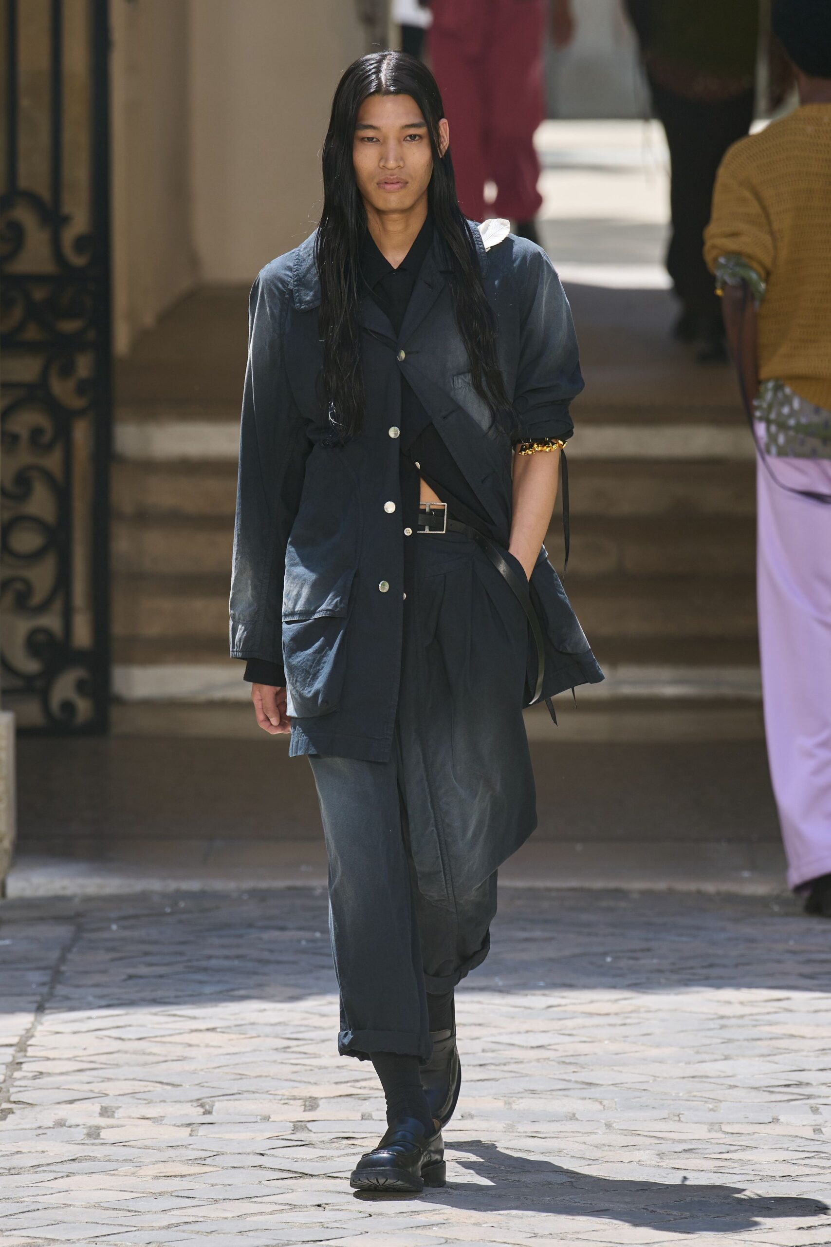 black relaxed jacket and pants