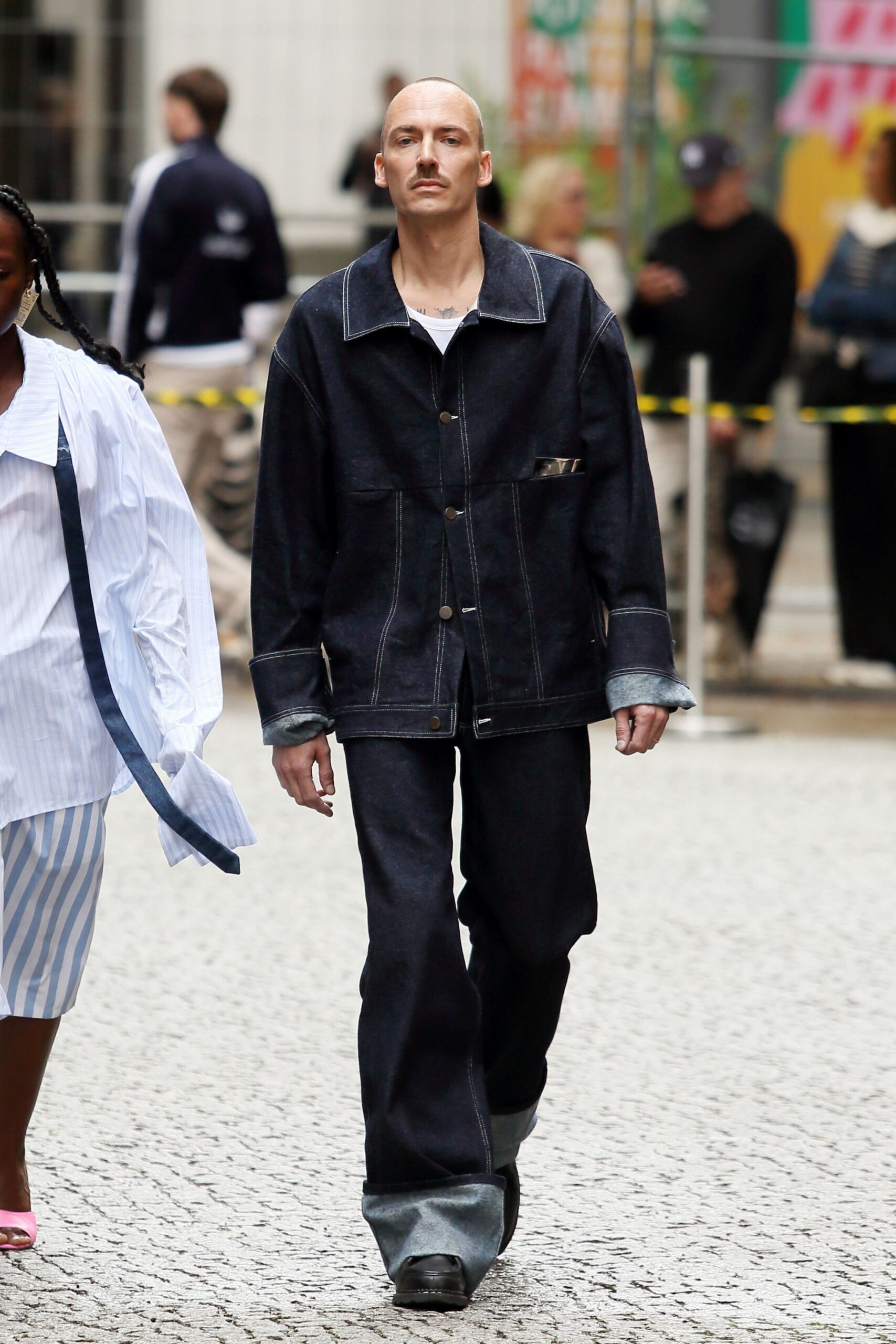 relaxed blue denim jacket and pants