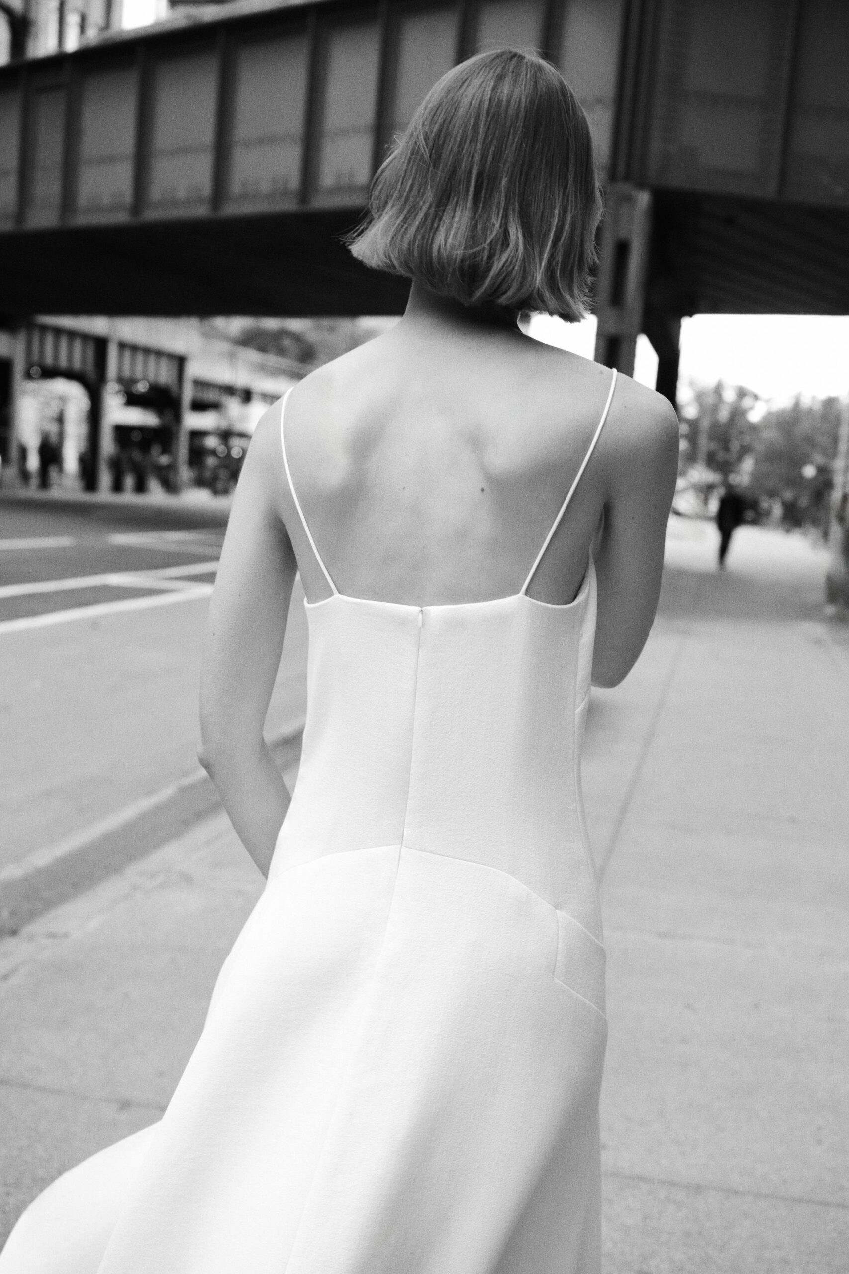 white backless maxi dress
