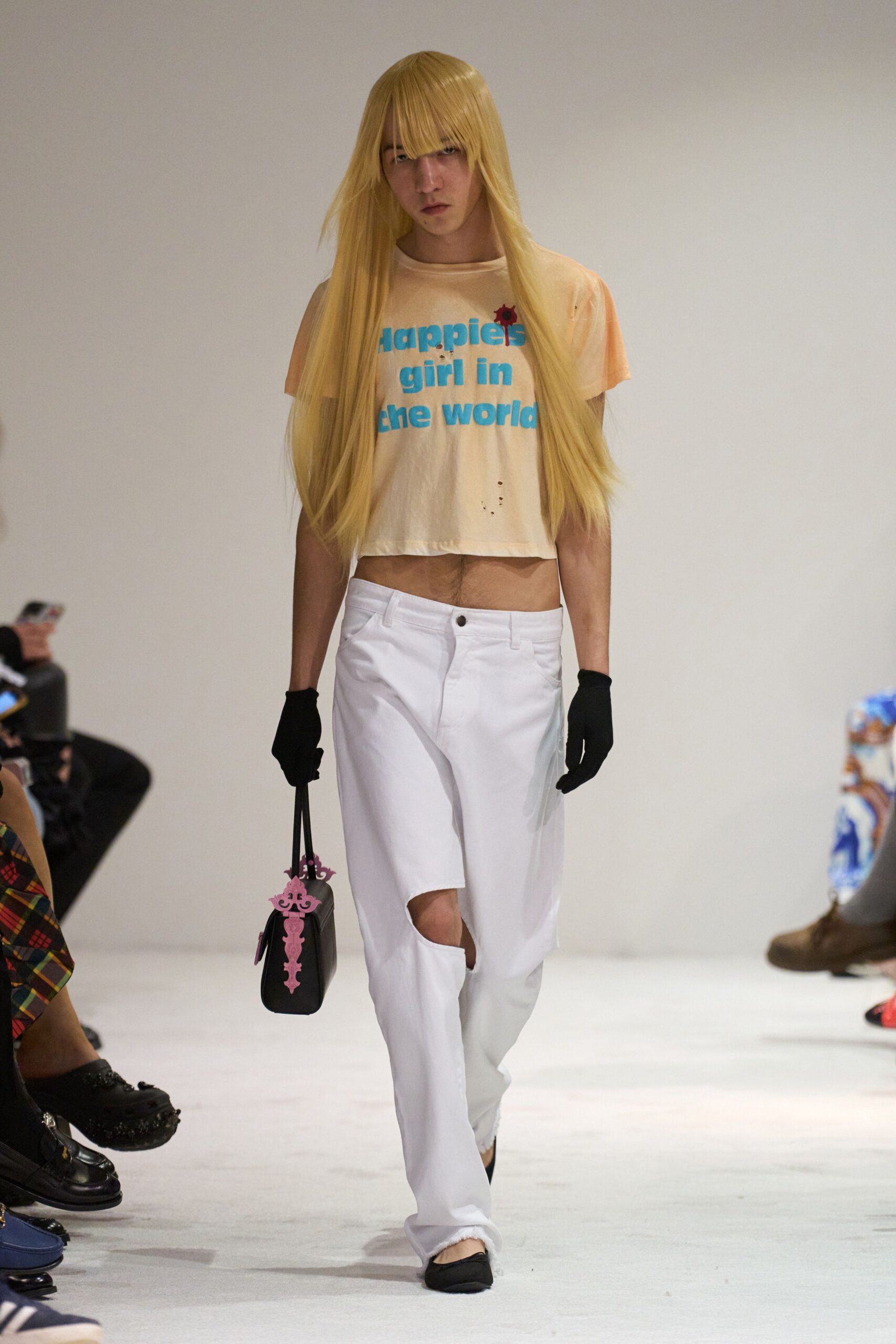 relaxed white t-shirt and pants