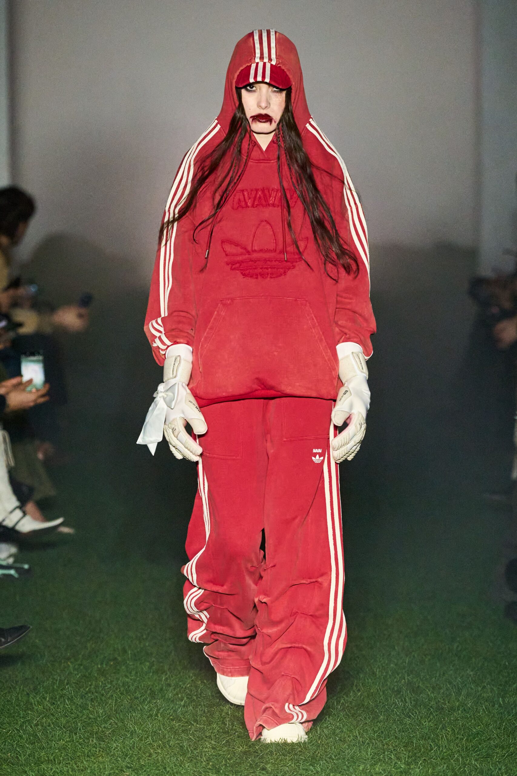 red relaxed hoodie and pants