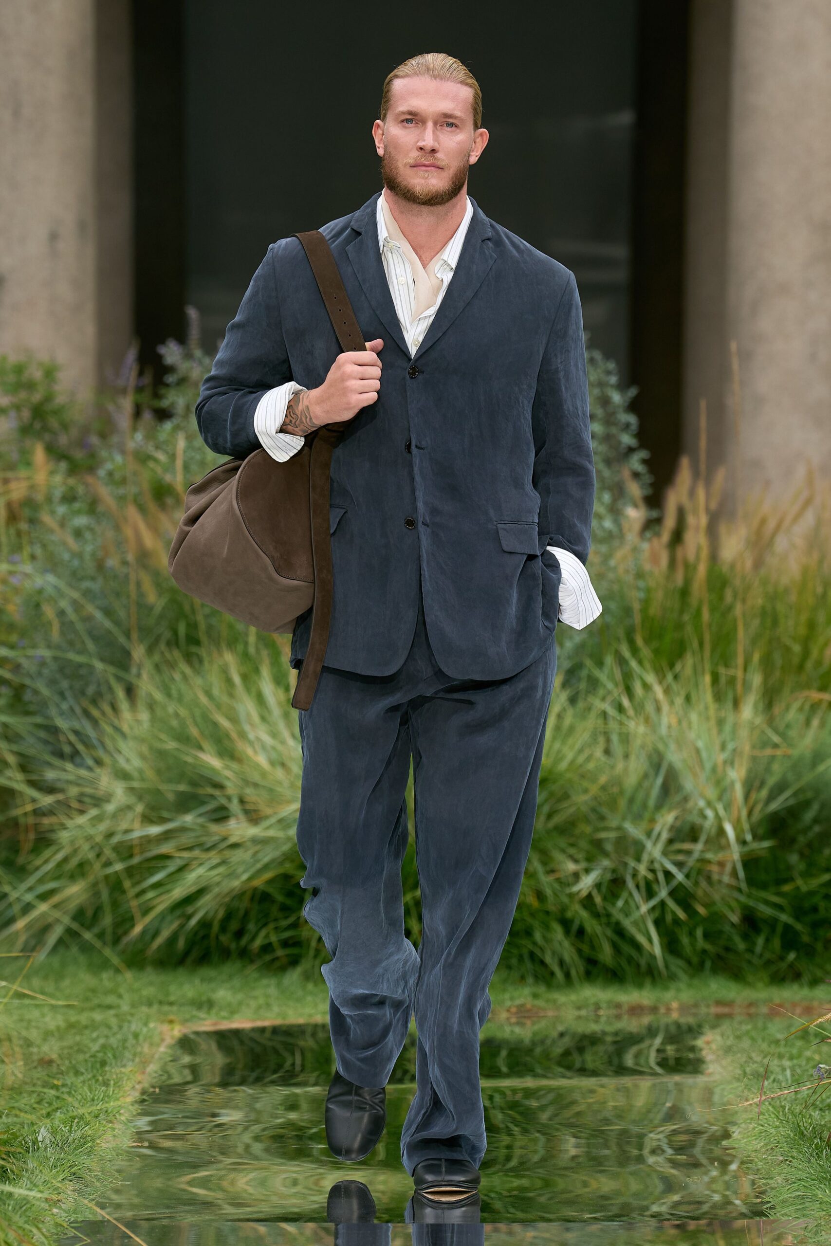 blue velvet tailored suit