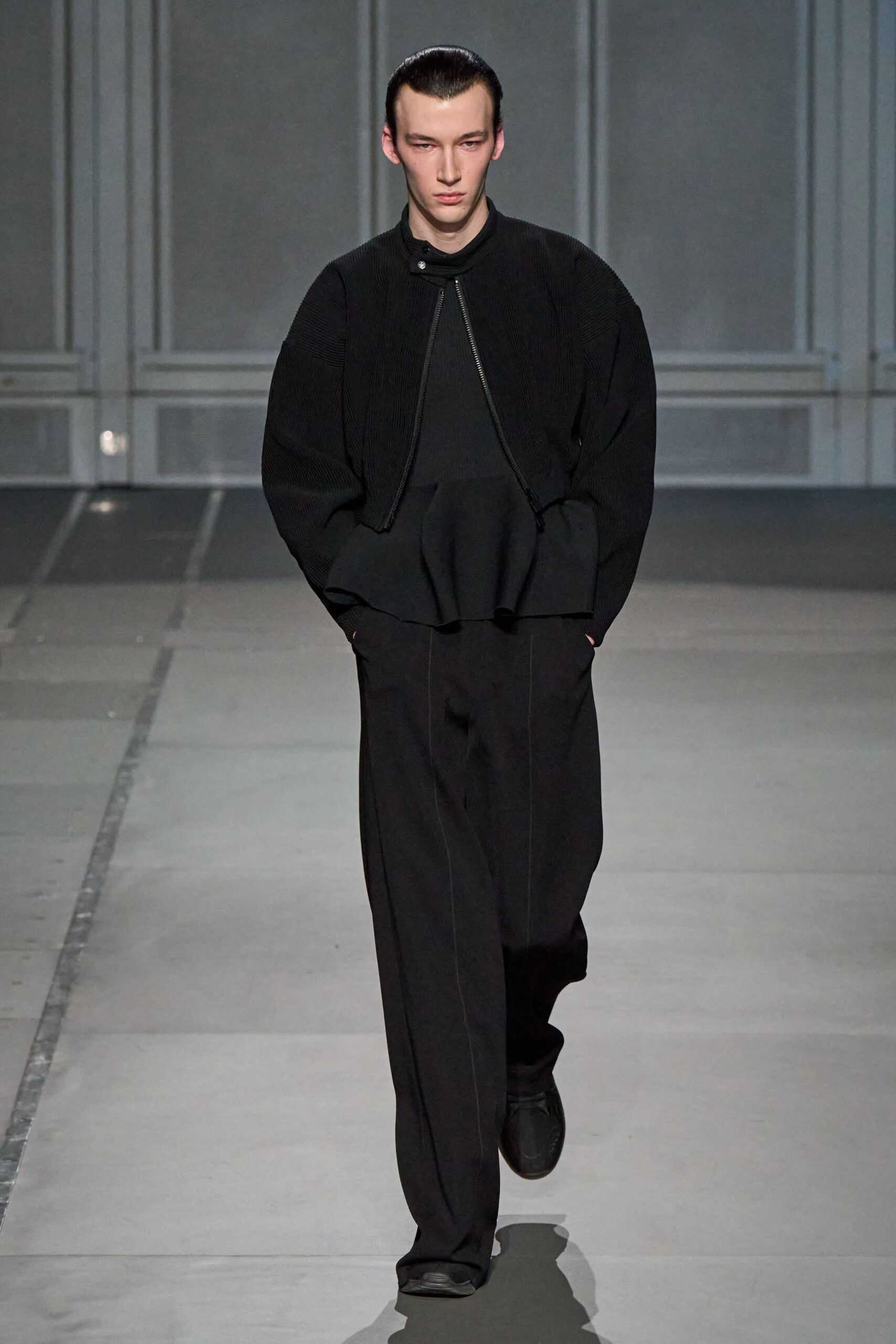 black relaxed jacket and pants