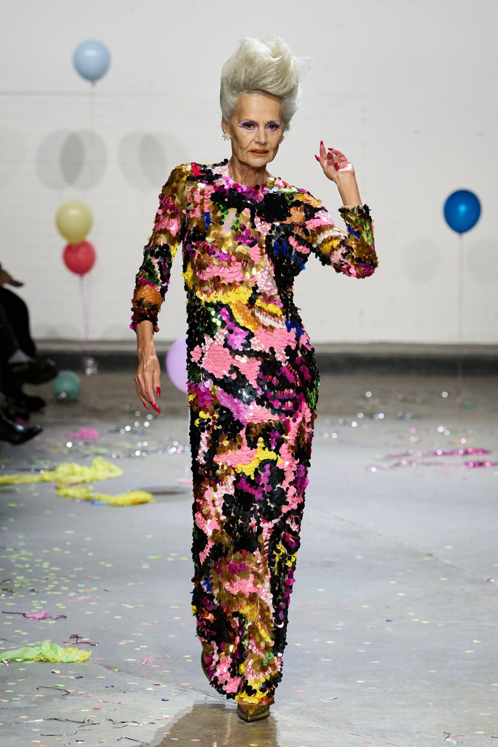 floral sequined maxi gown