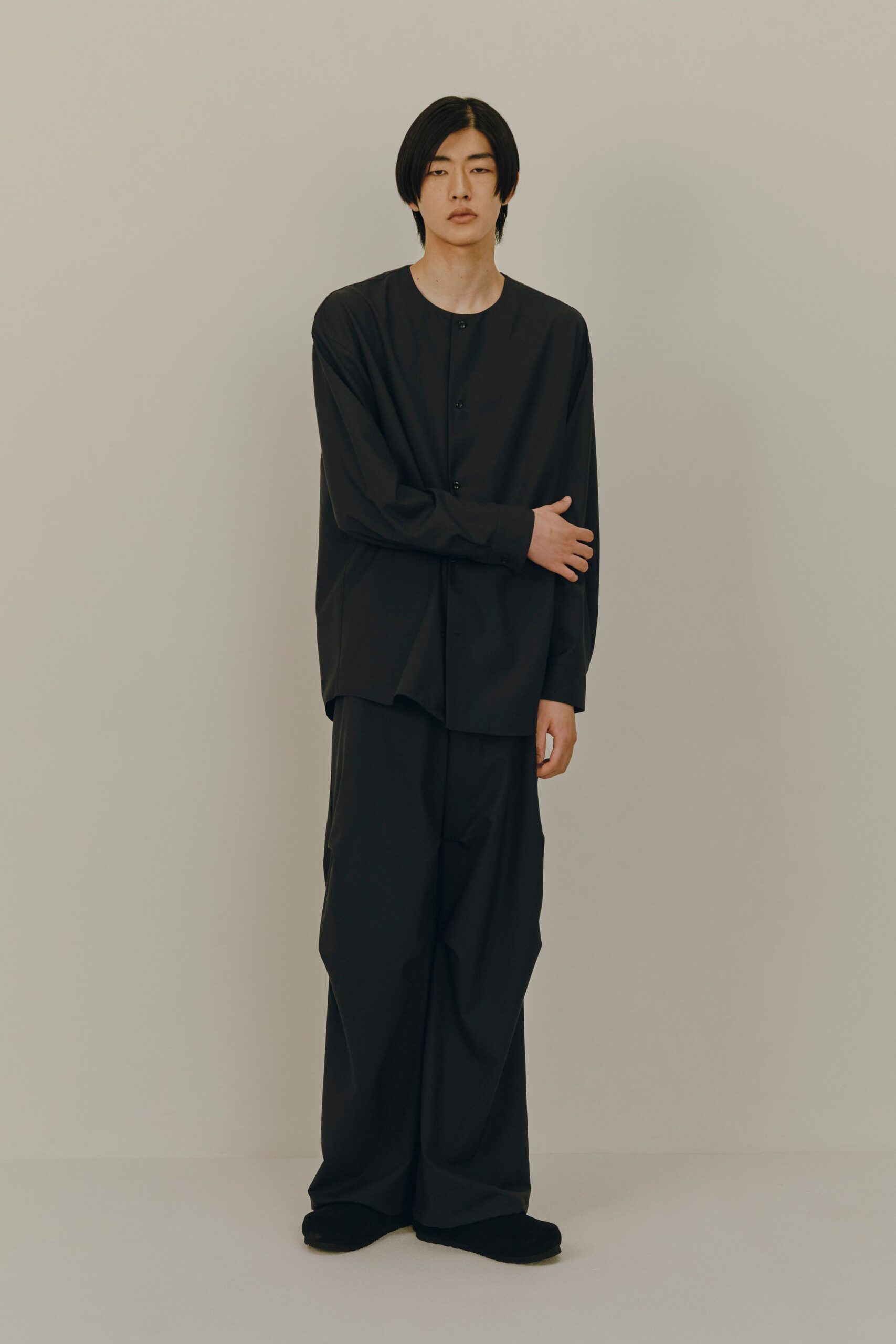 black relaxed shirt and pants