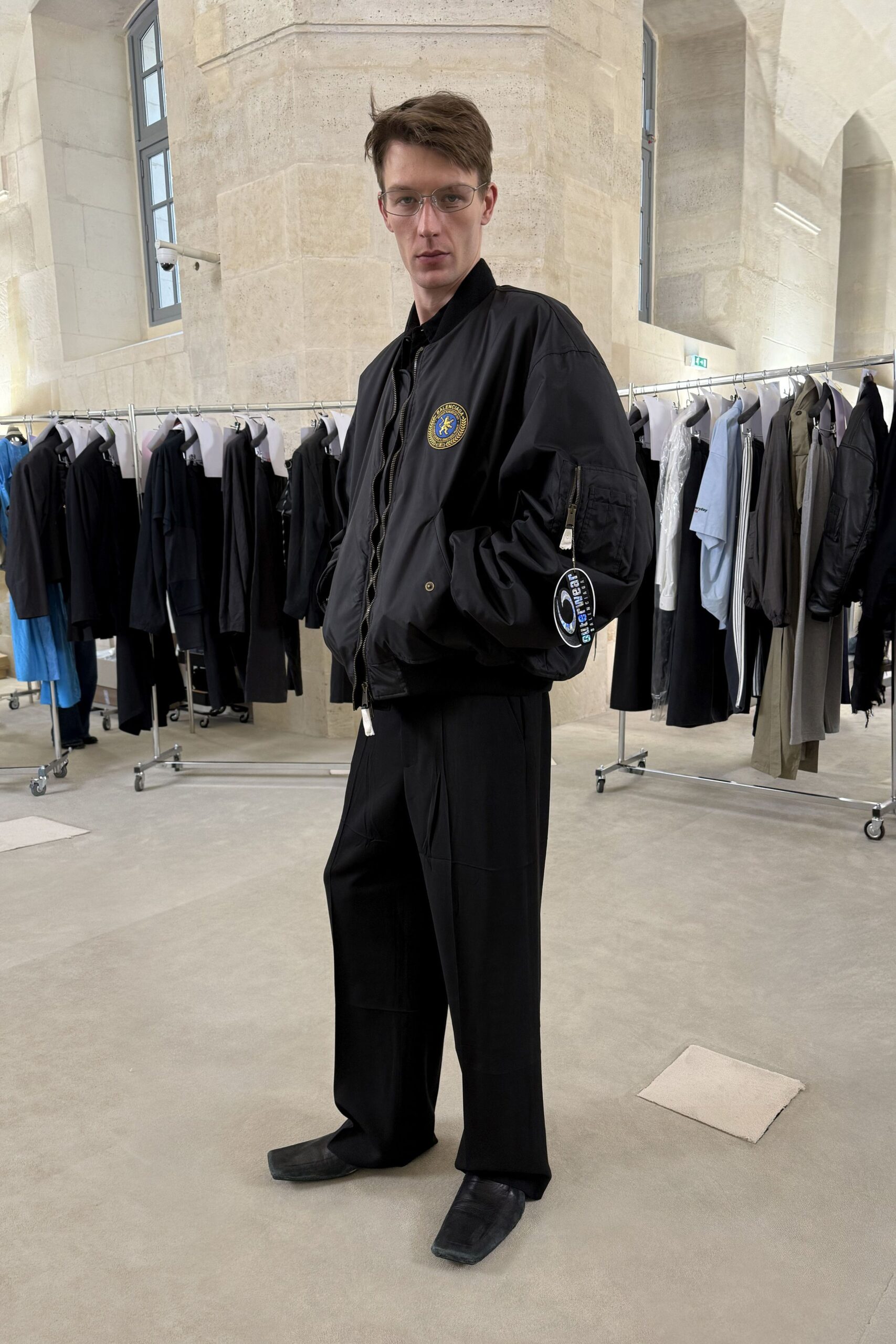black relaxed jacket and pants