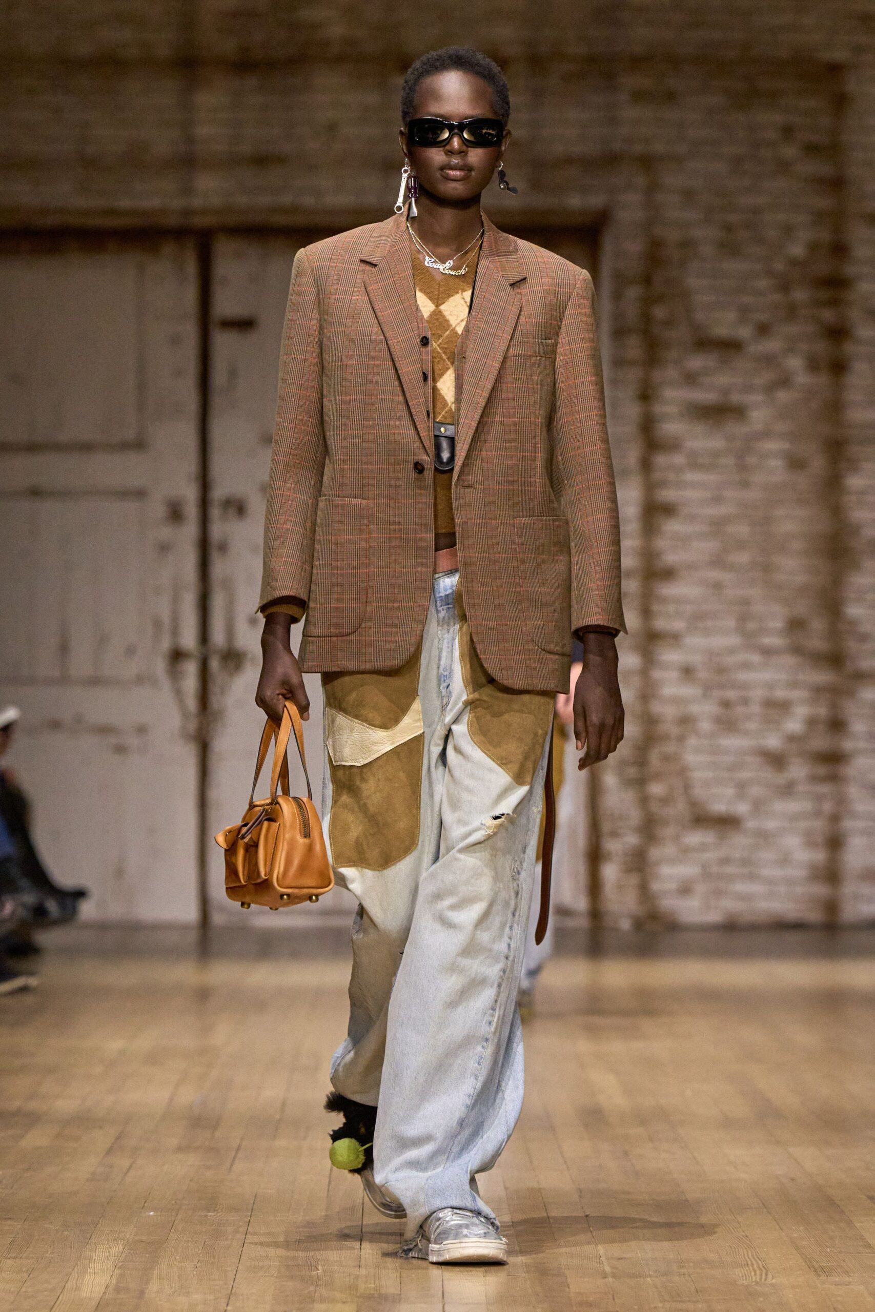orange leather bag