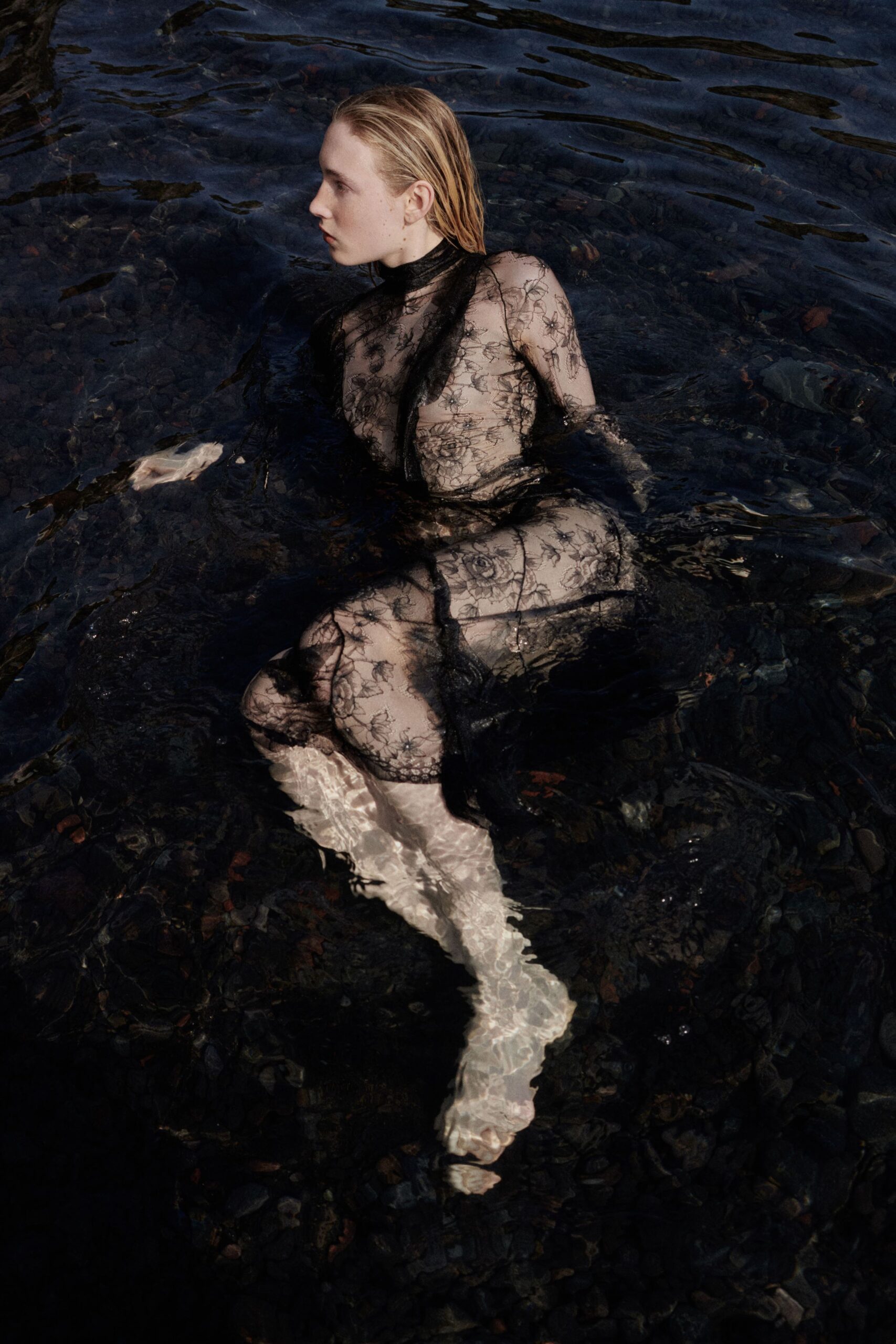 black sheer lace bodysuit