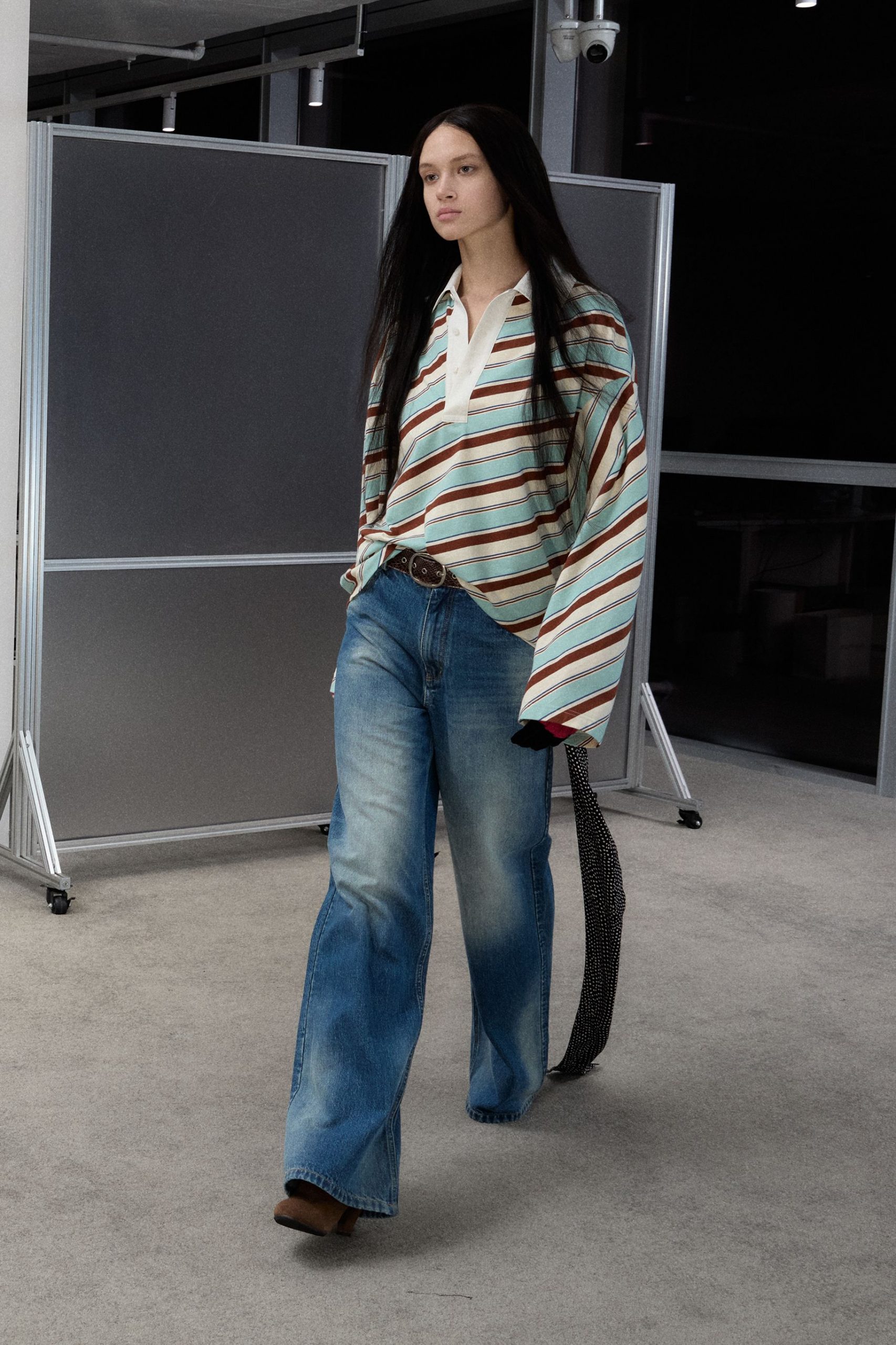 relaxed striped shirt with jeans