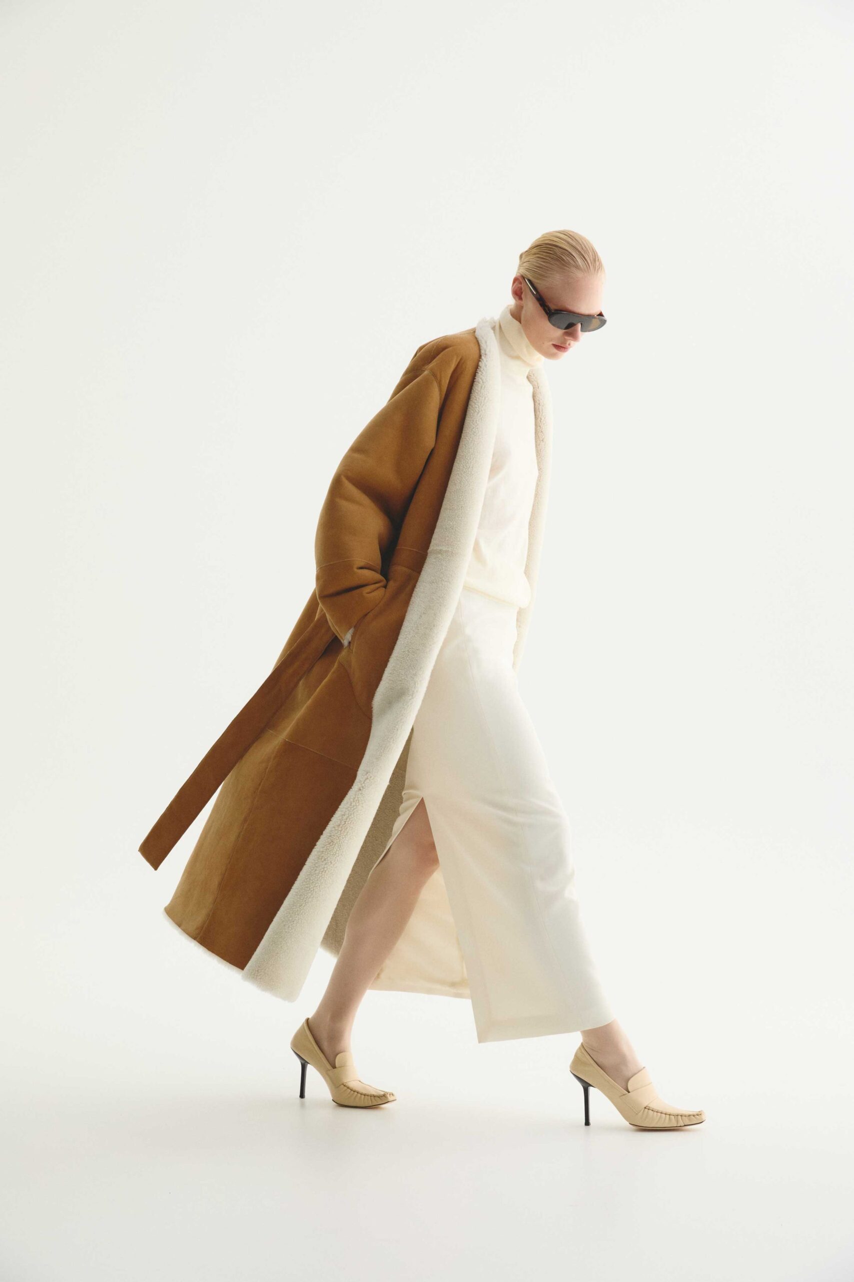 white cotton slit relaxed pants