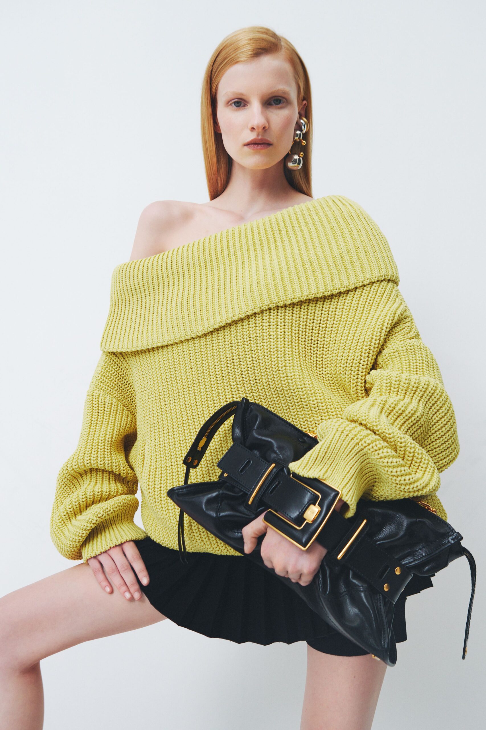 black leather structured belted pockets shiny bag