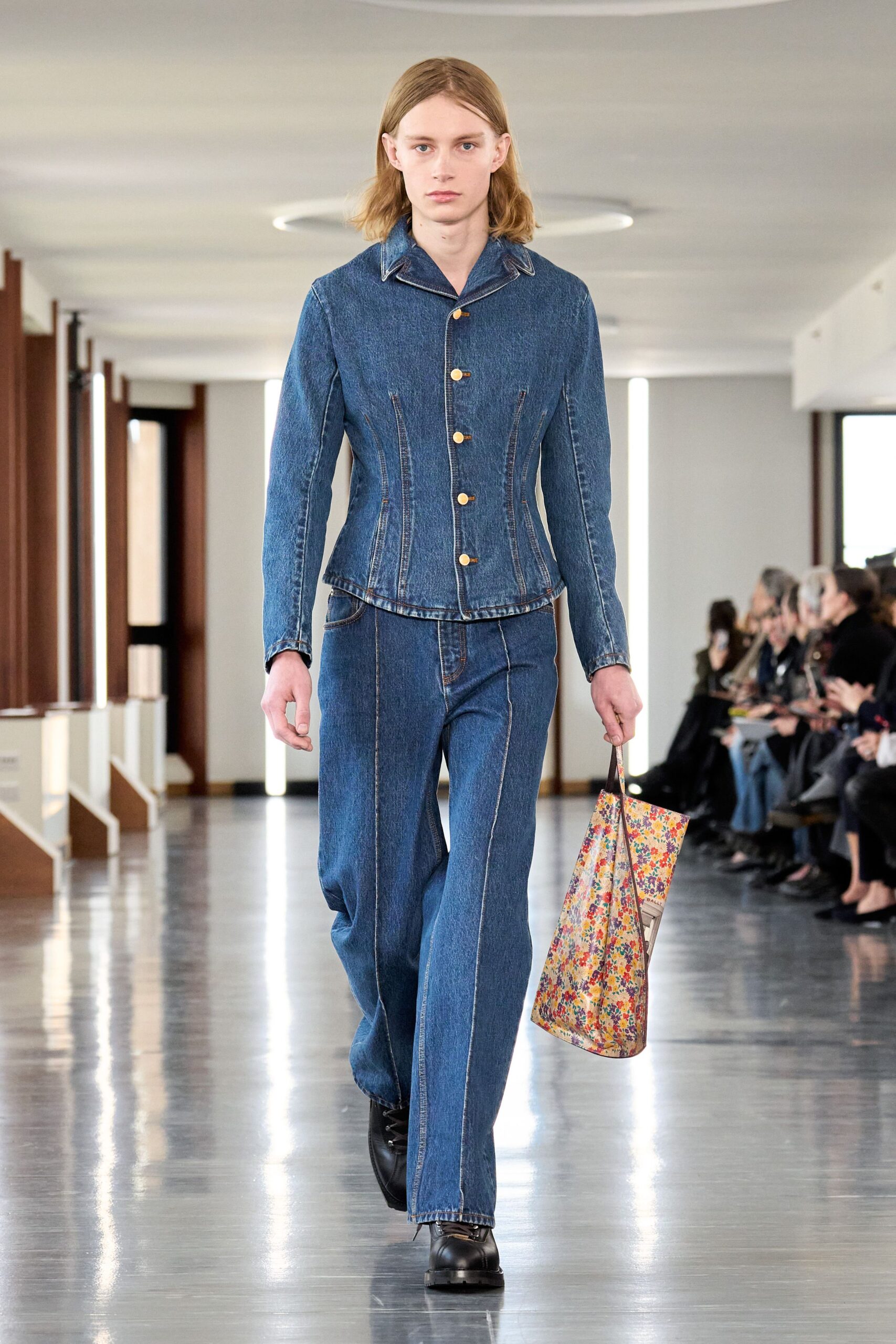blue denim jacket and pants