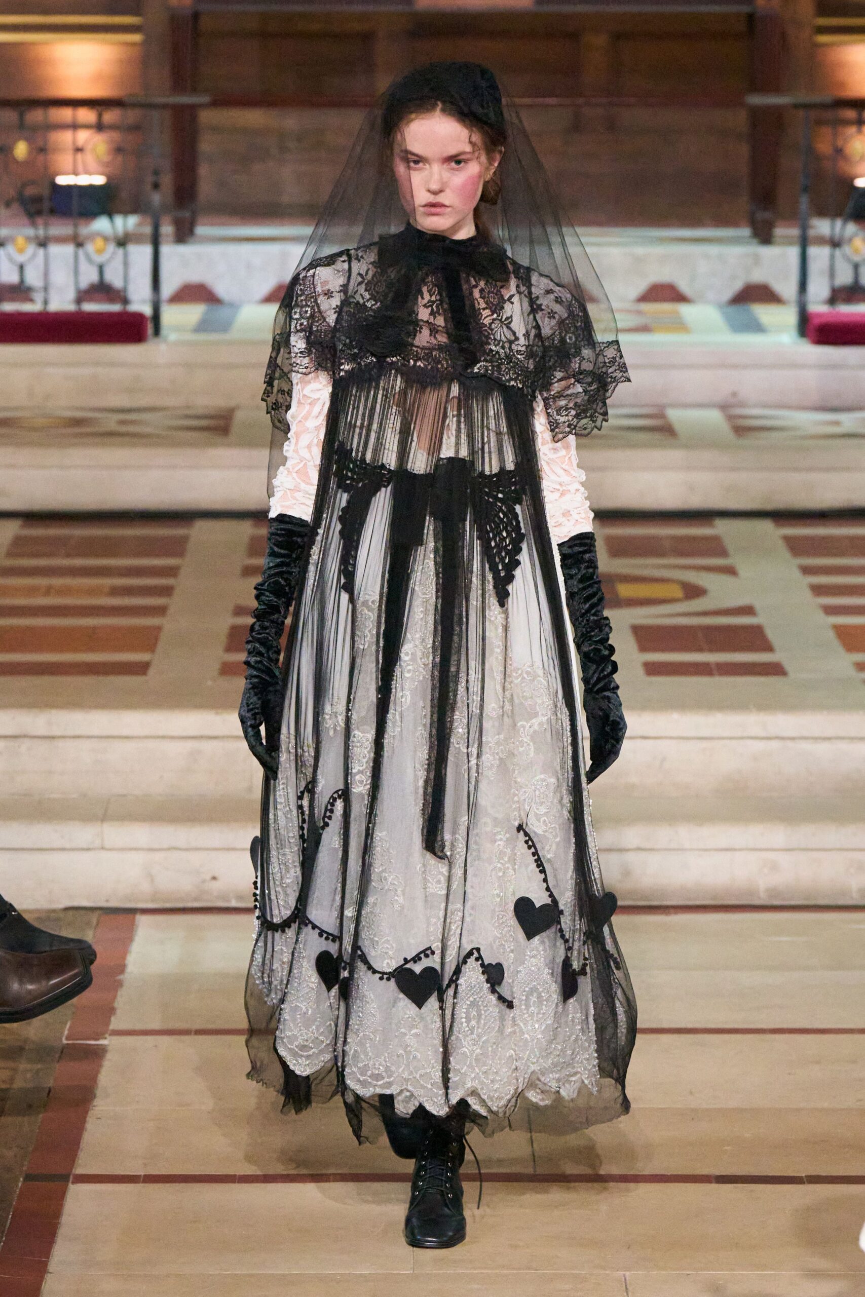 black and white lace maxi dress
